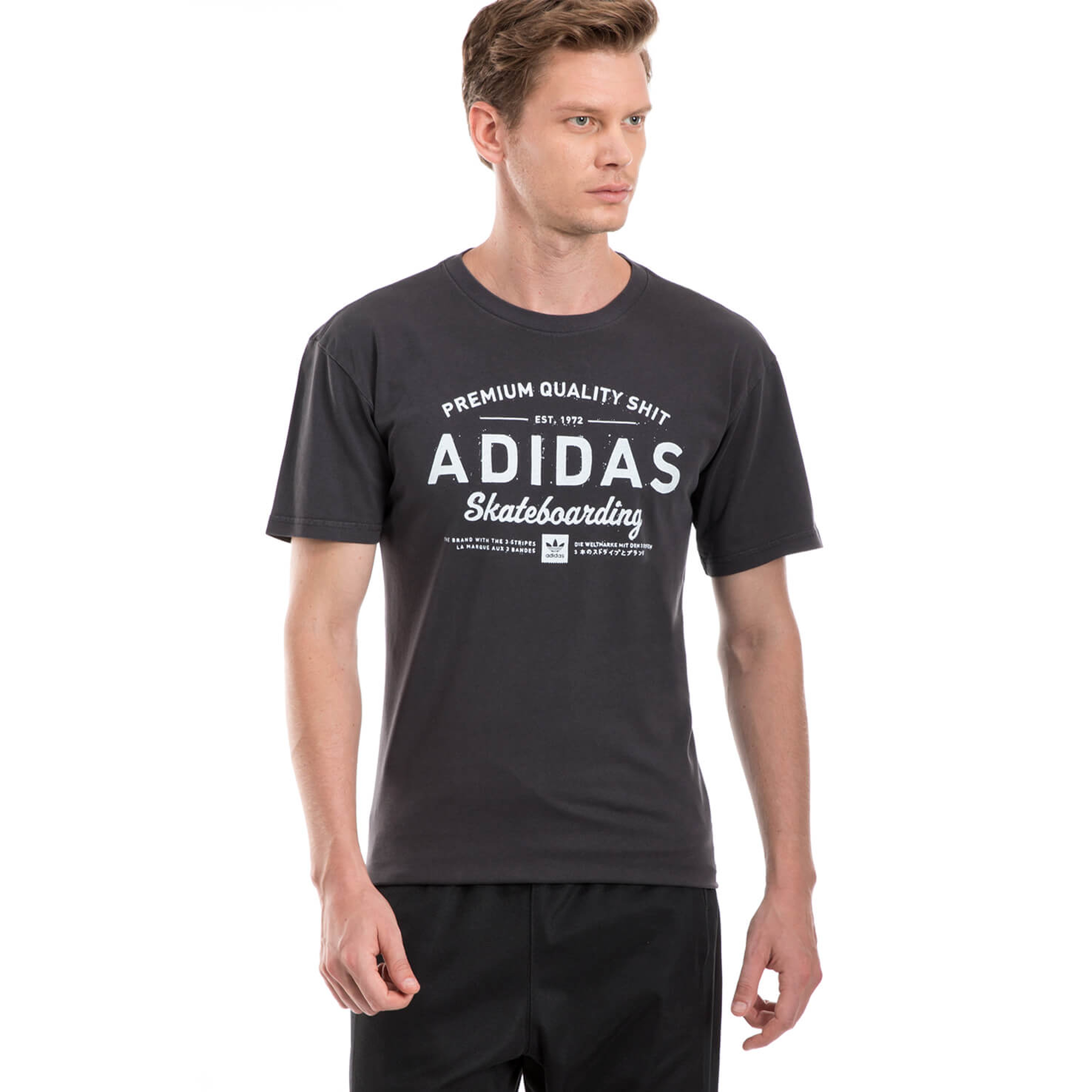 adidas adidad Grmnt Dye Erkek Siyah Tshirt