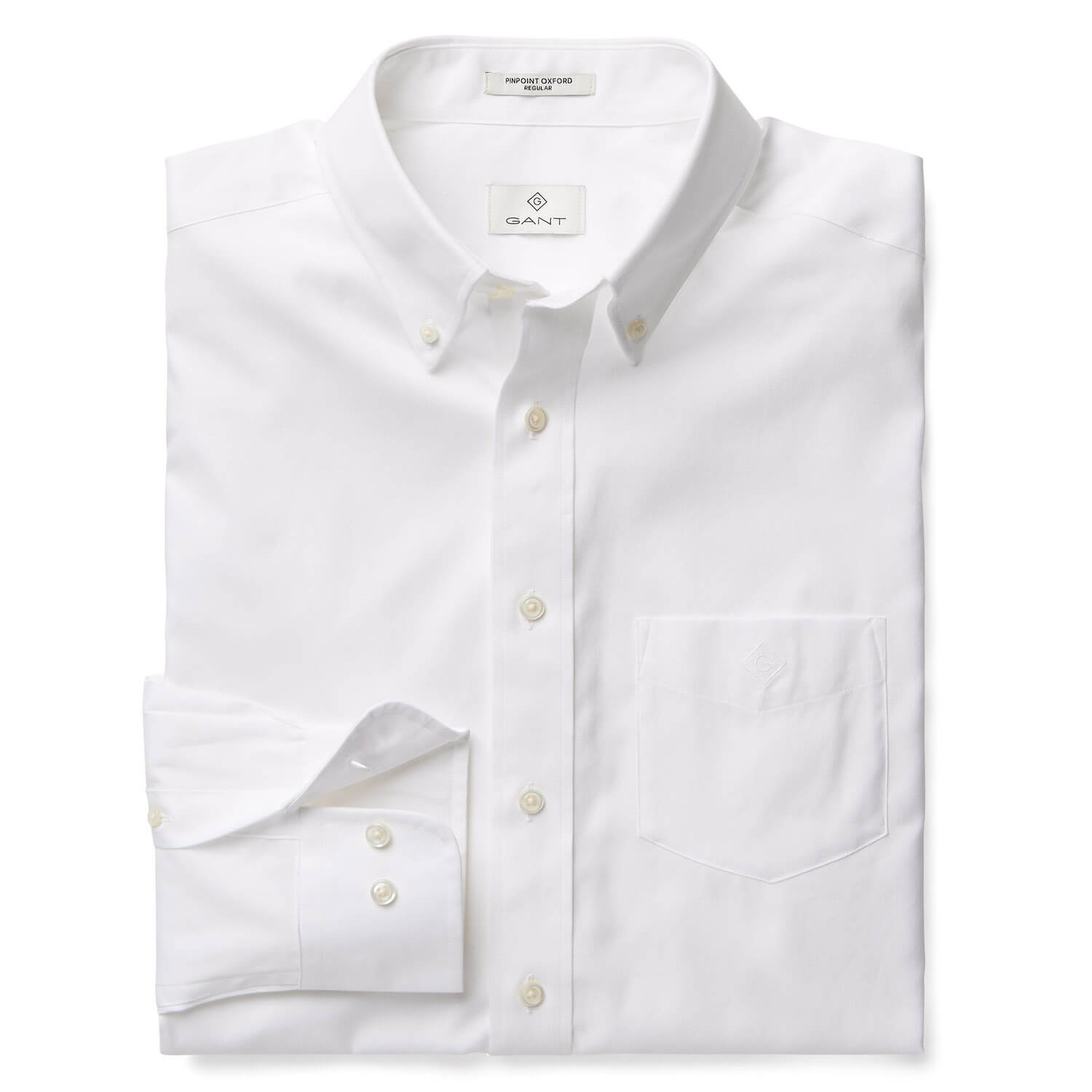 Gant Erkek Beyaz Uzun Kollu Regular Fit Gömlek