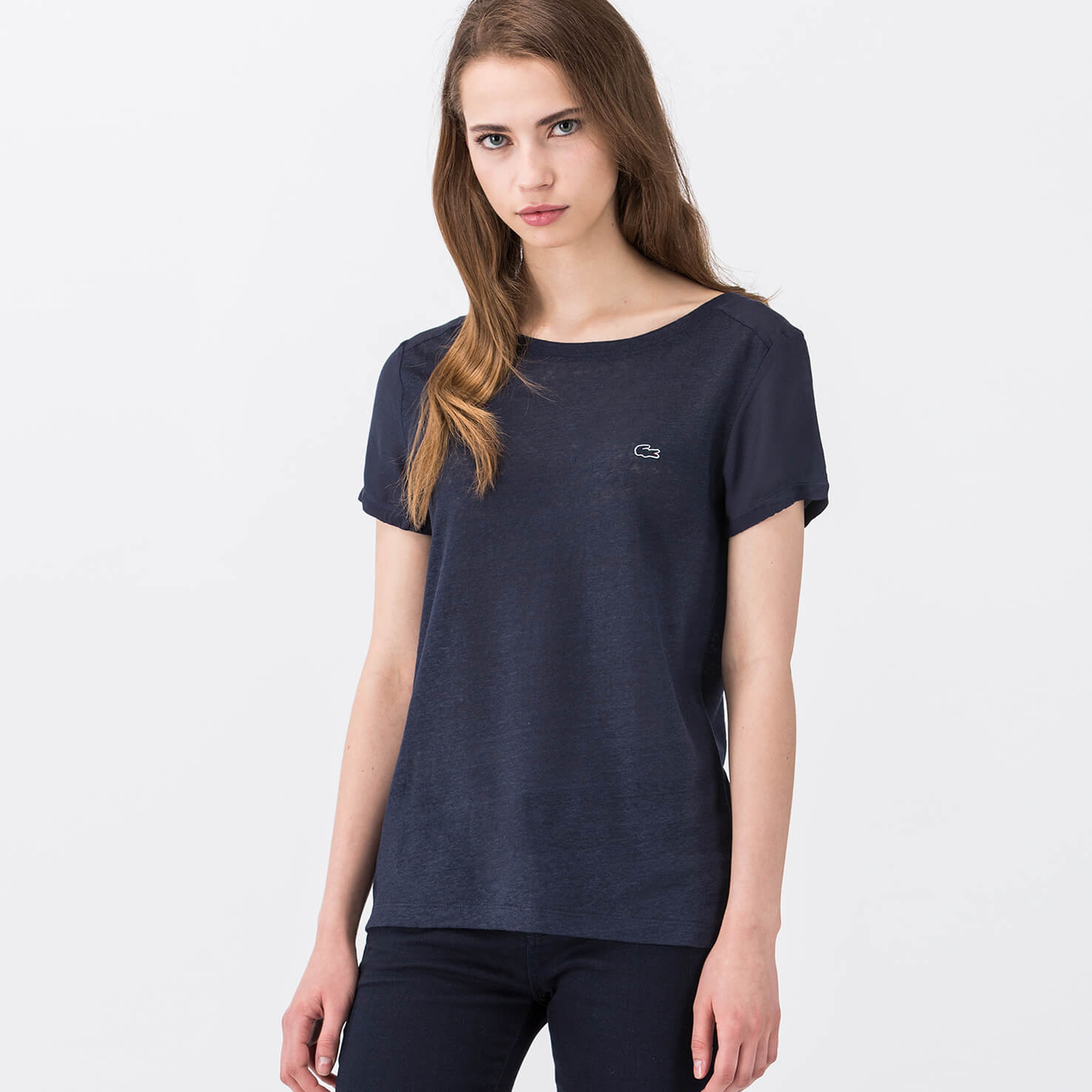 Lacoste Lacivert Kısa Kollu Kadın Tshirt
