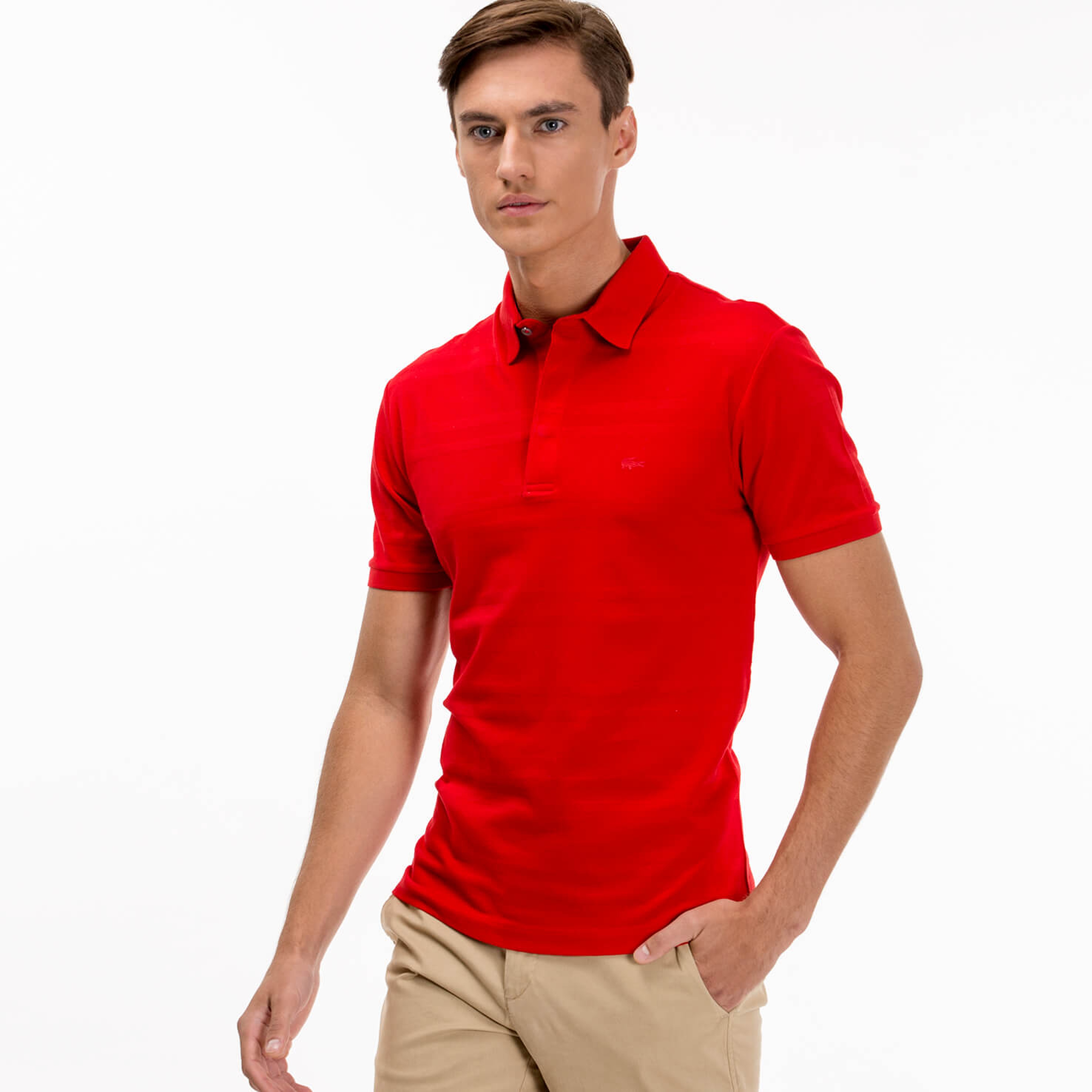 Lacoste Erkek Kırmızı Slim Fit Polo