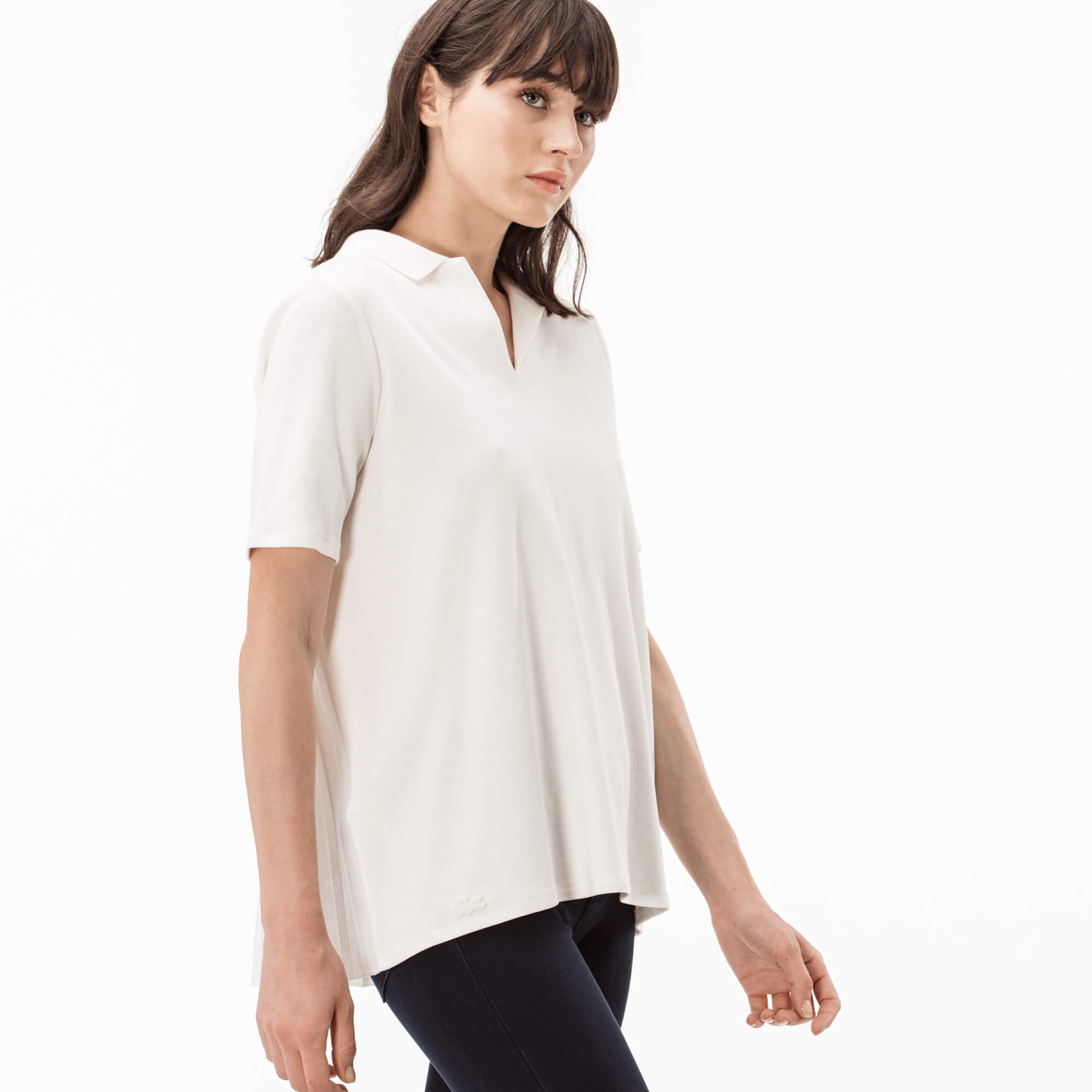 Lacoste Kadın Beyaz Kısa Kollu Polo