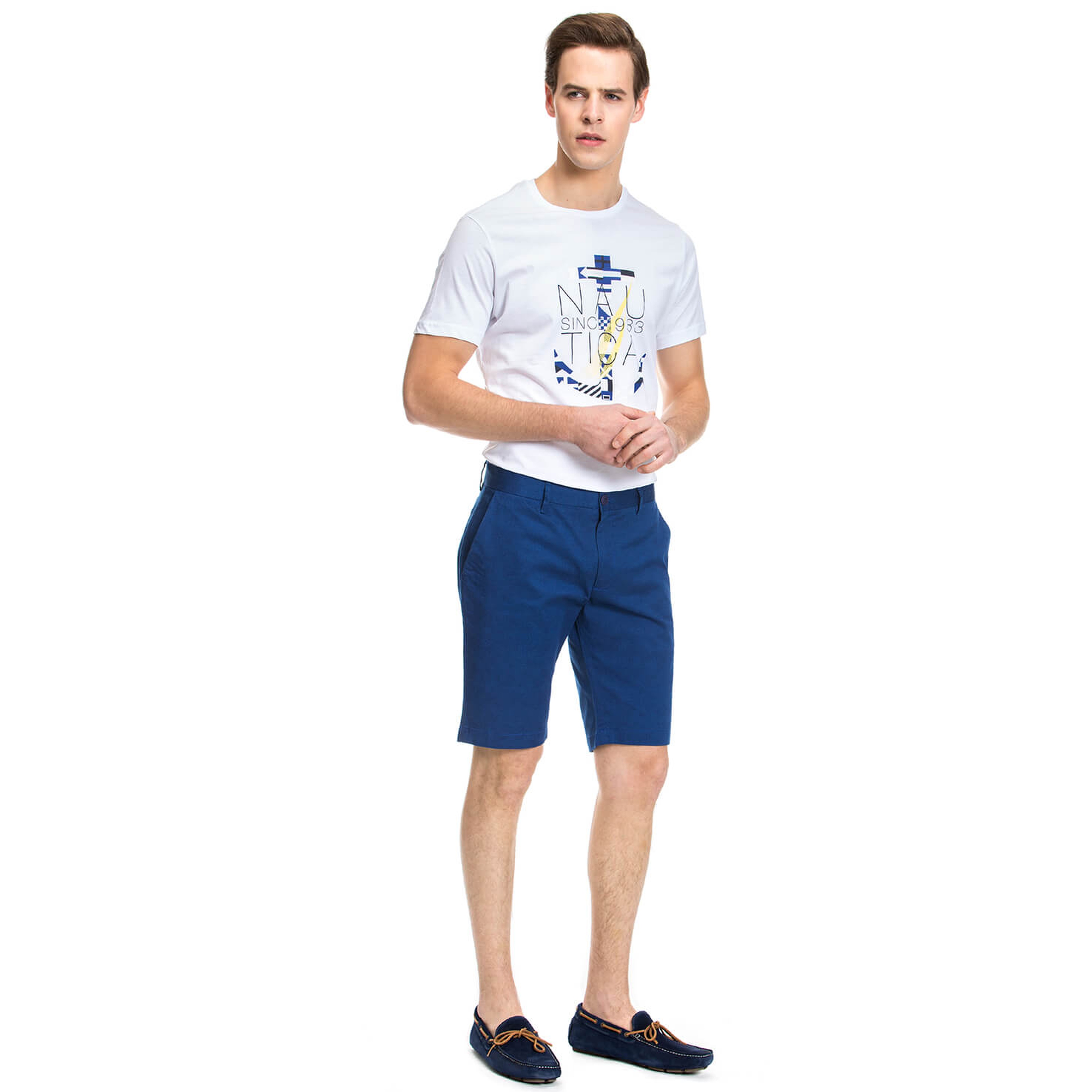 Nautica Erkek Mavi Regular Fit Şort