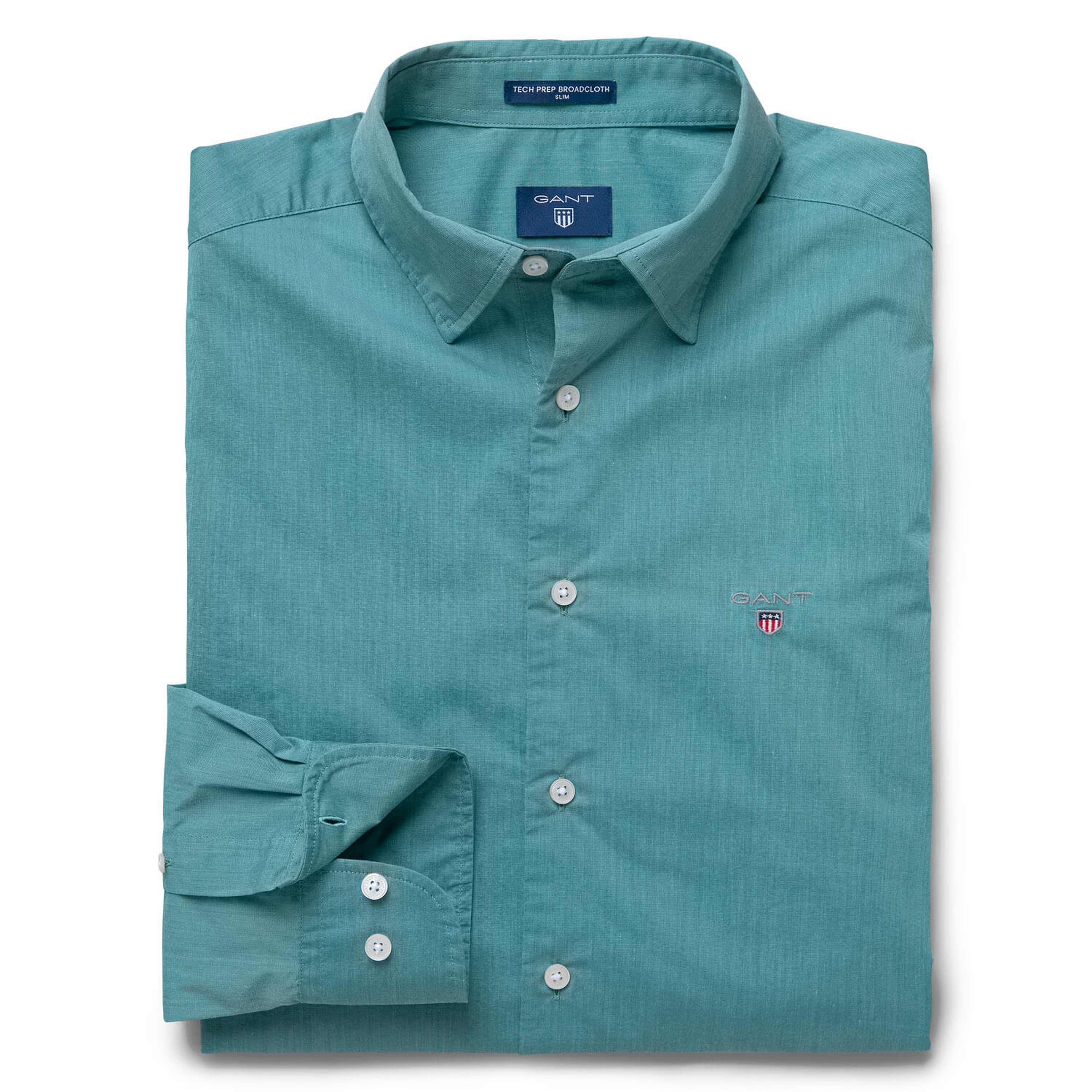 Gant Erkek Yeşil Uzun Kollu Slim Fit Gömlek