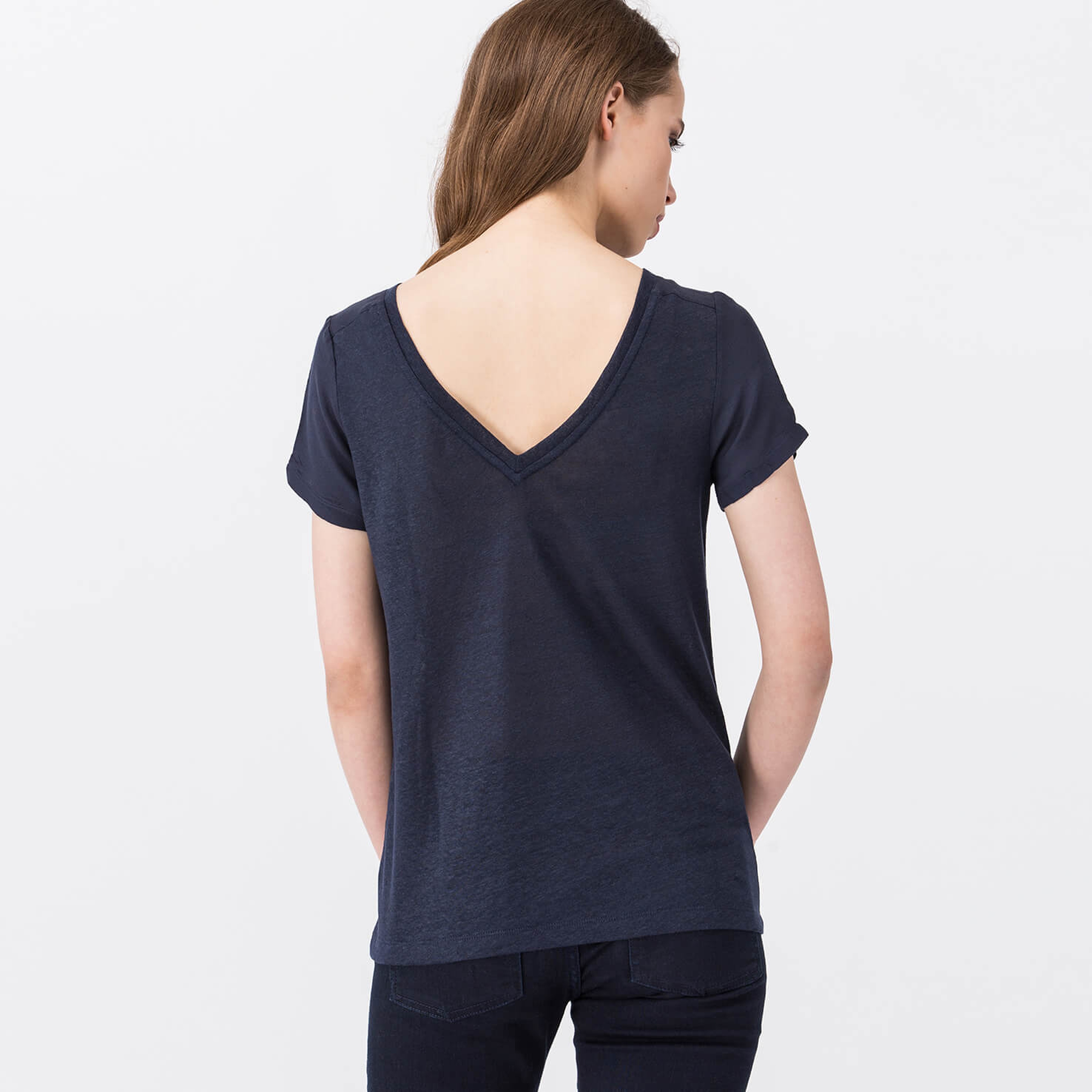 Lacoste Lacivert Kısa Kollu Kadın Tshirt