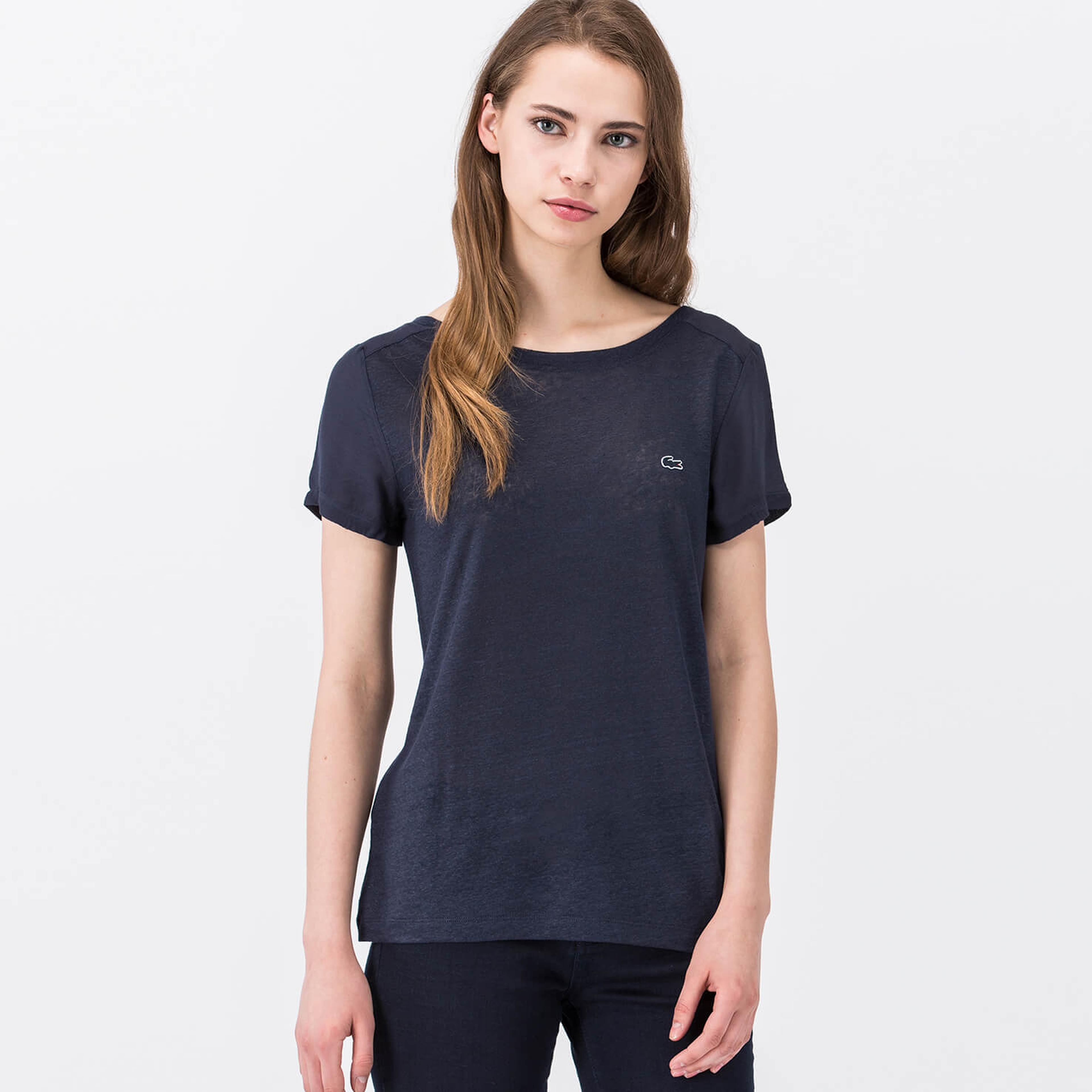 Lacoste Lacivert Kısa Kollu Kadın Tshirt