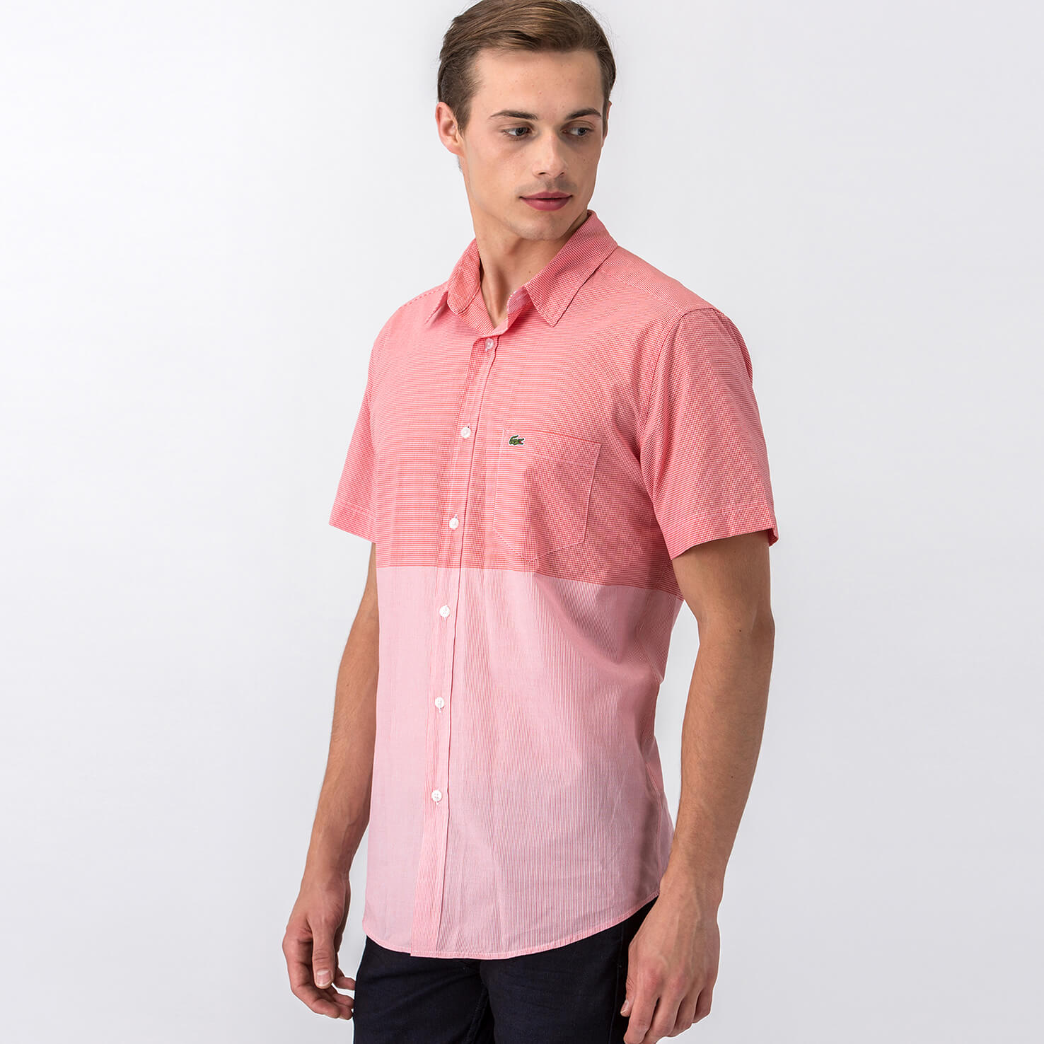 Lacoste Erkek Pembe Uzun Kollu Gömlek