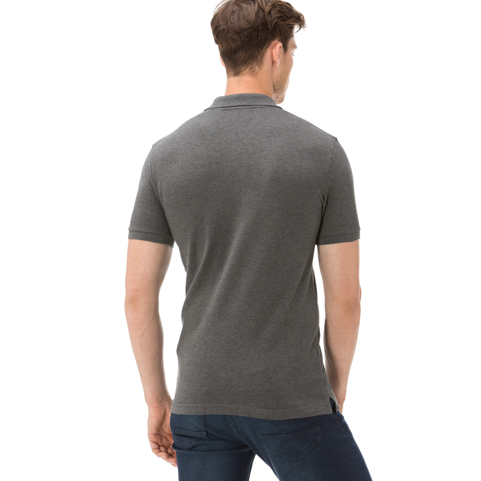 Lacoste Erkek Gri Slım Fit Kısa Kollu Polo