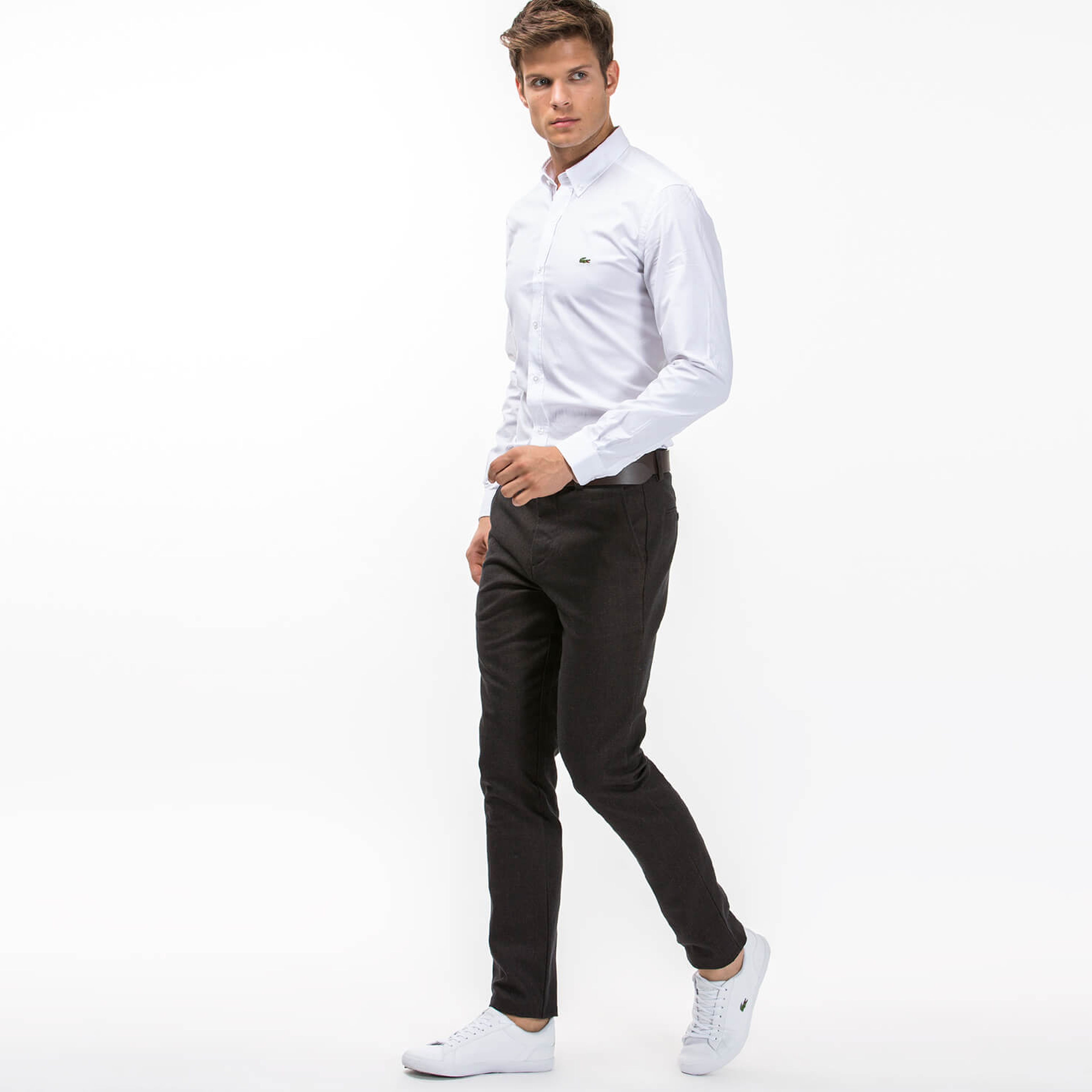 Lacoste Erkek Slim Fit Kahverengi Pantolon