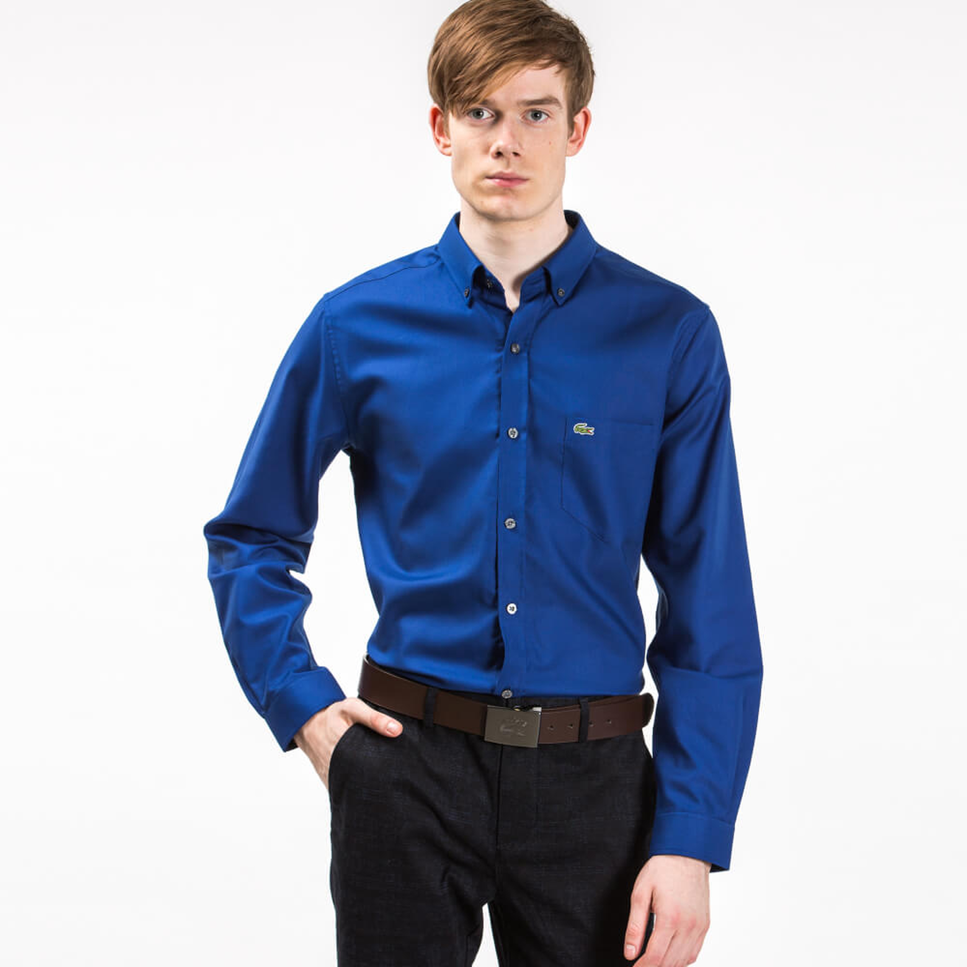 Lacoste Erkek Lacivert Uzun Kollu Gömlek