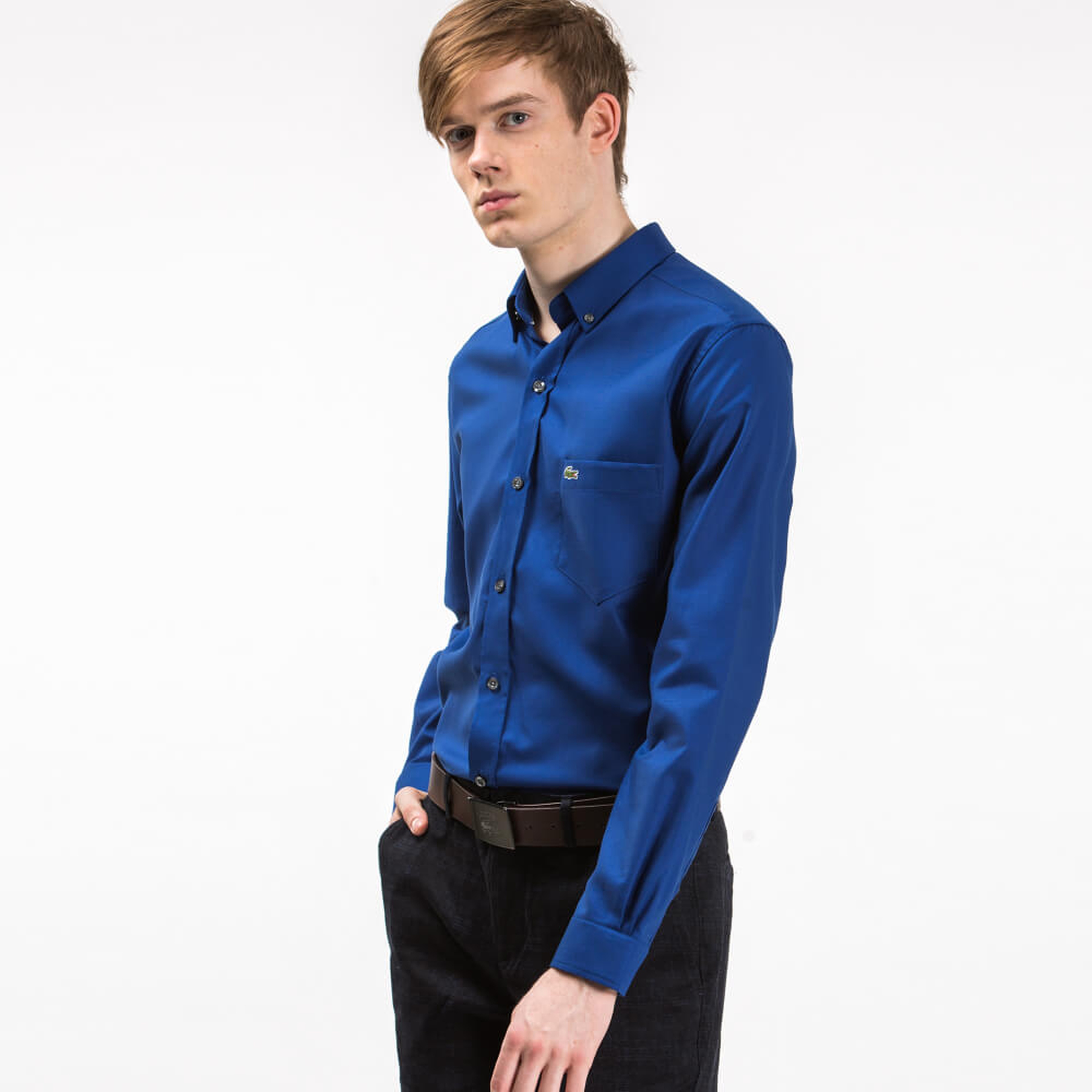 Lacoste Erkek Lacivert Uzun Kollu Gömlek