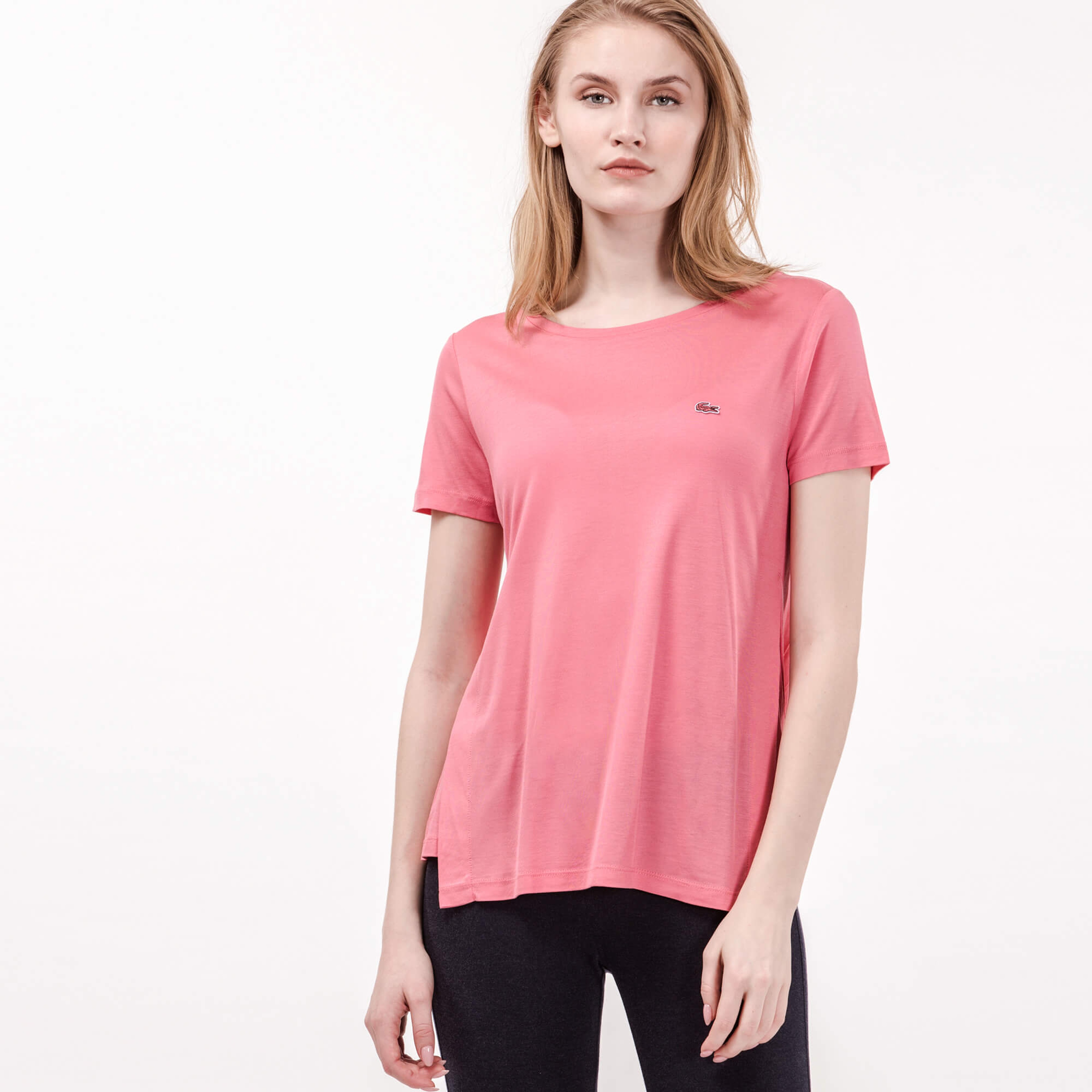 Lacoste Kadın Pembe Kısa Kollu T-Shirt