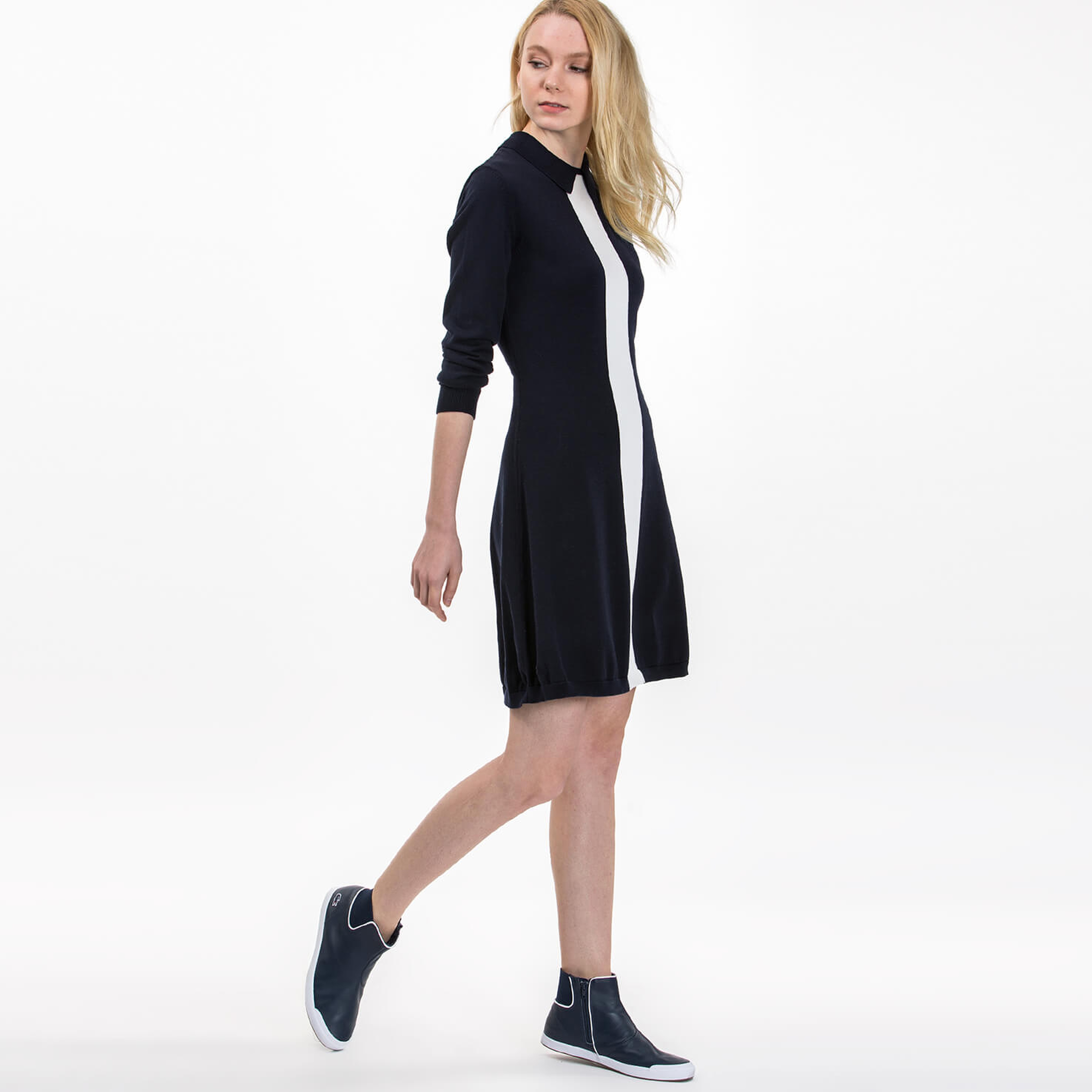 Lacoste Kadın Slim Fit Lacivert Elbise