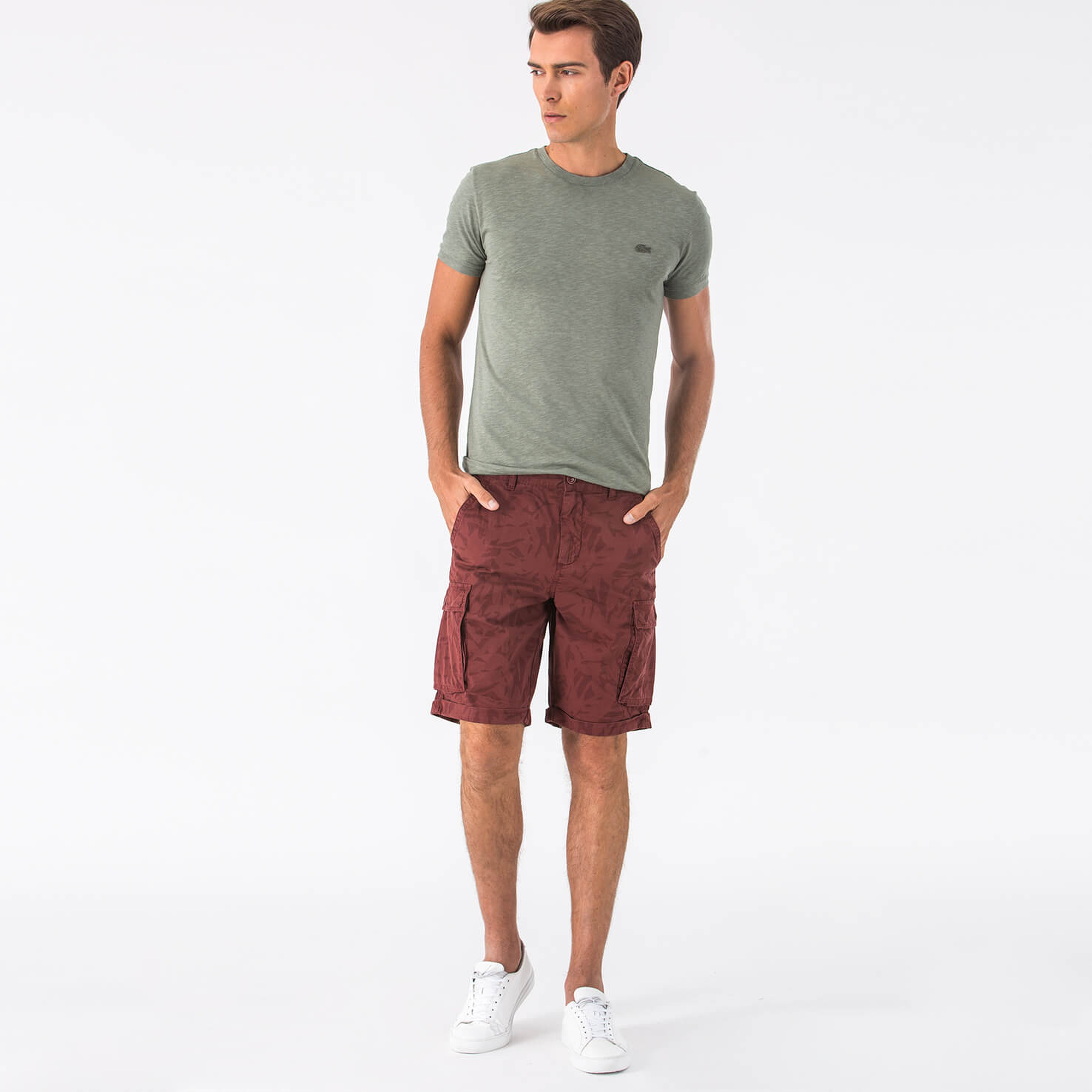 Lacoste Erkek Bordo Bermuda