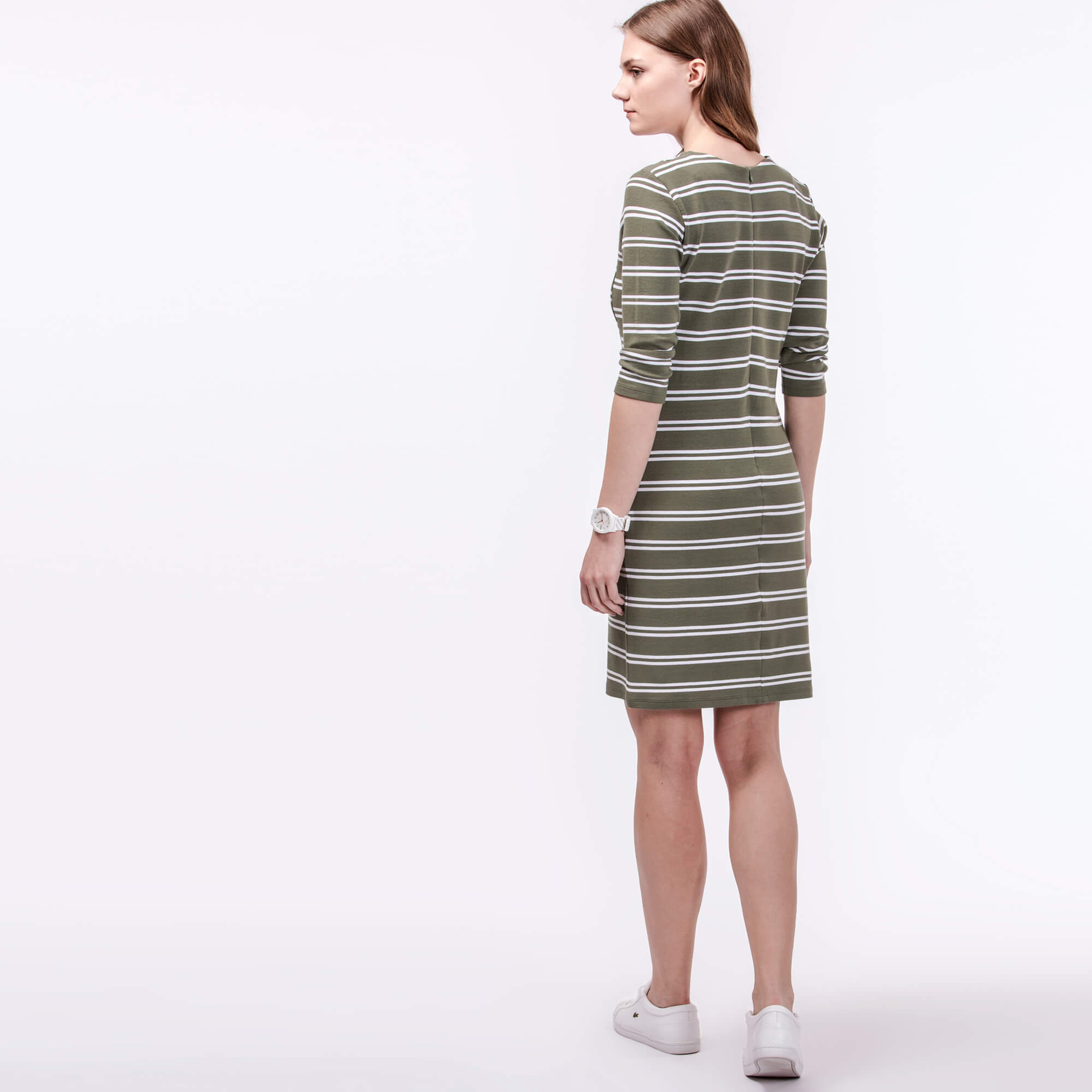 Lacoste Kadın Regular Fit Yeşil Elbise