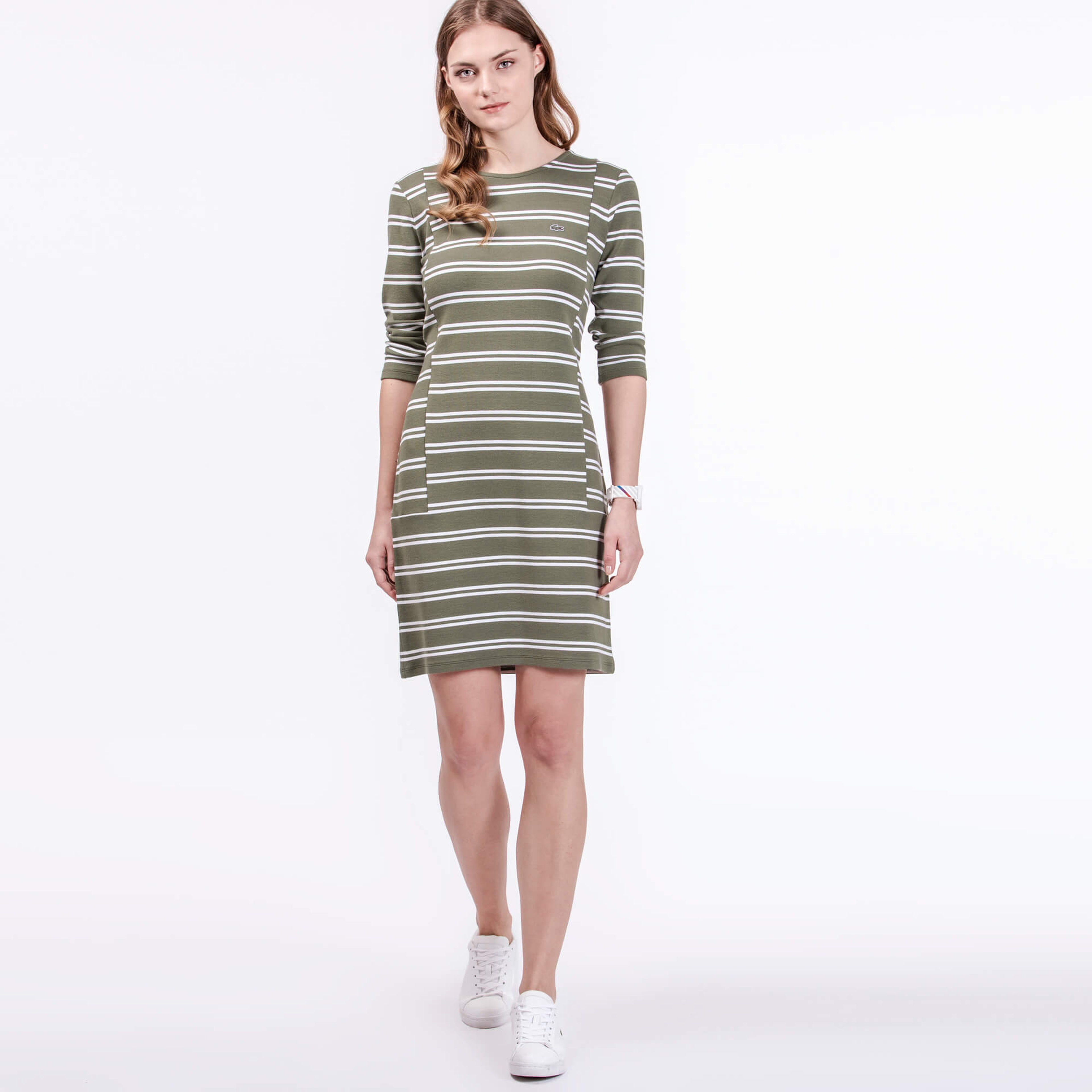 Lacoste Kadın Regular Fit Yeşil Elbise