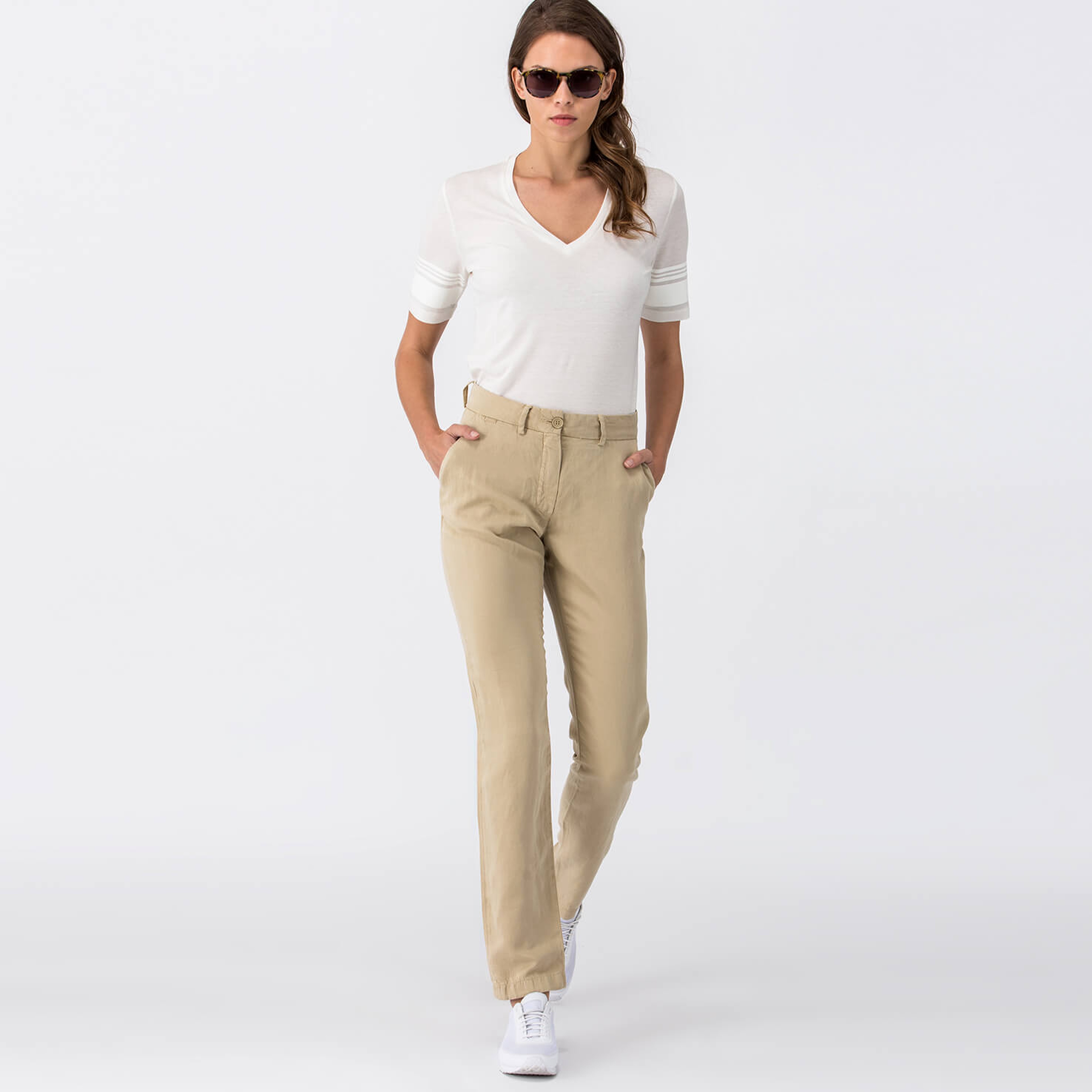 Lacoste Kadın Bej Pantolon