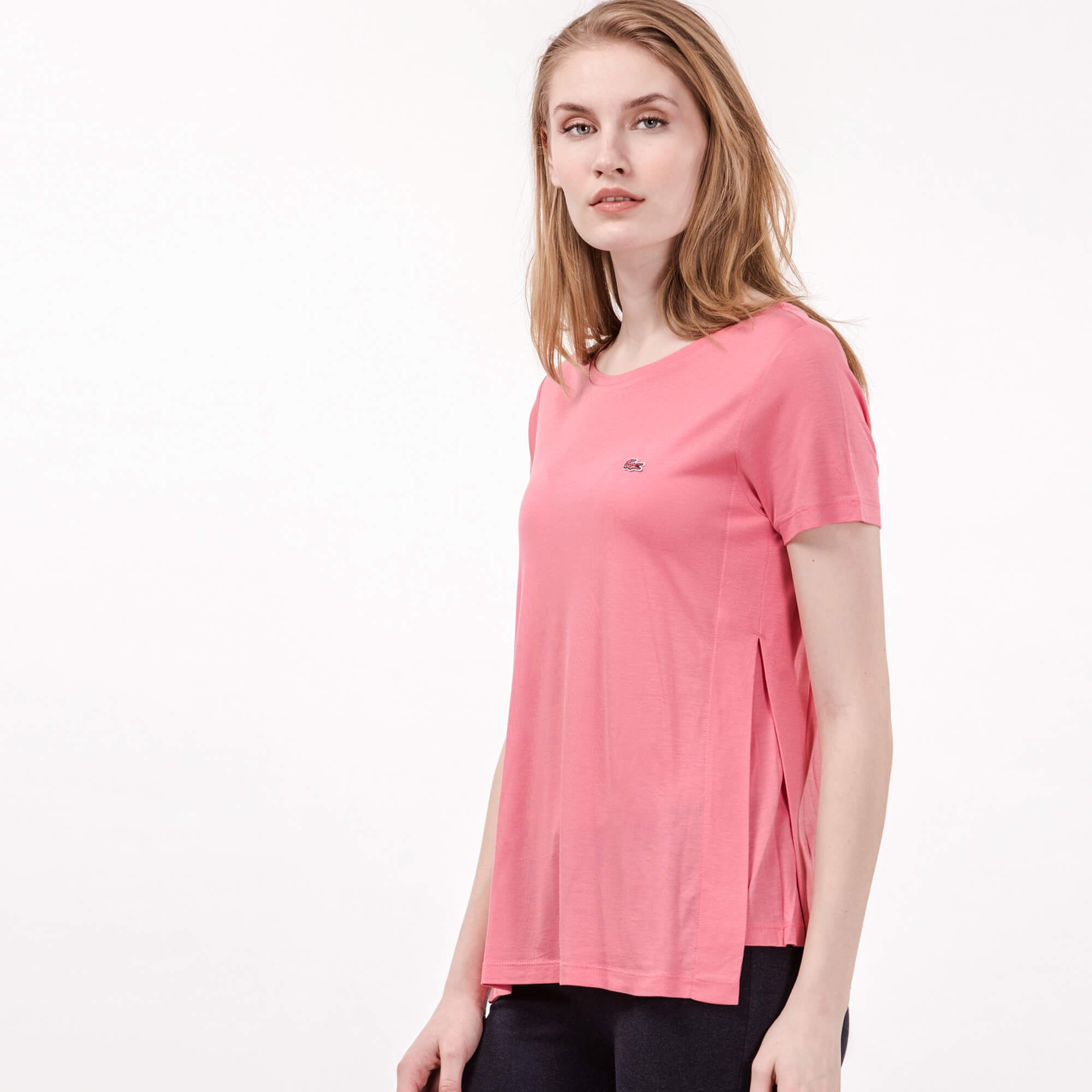 Lacoste Kadın Pembe Kısa Kollu T-Shirt