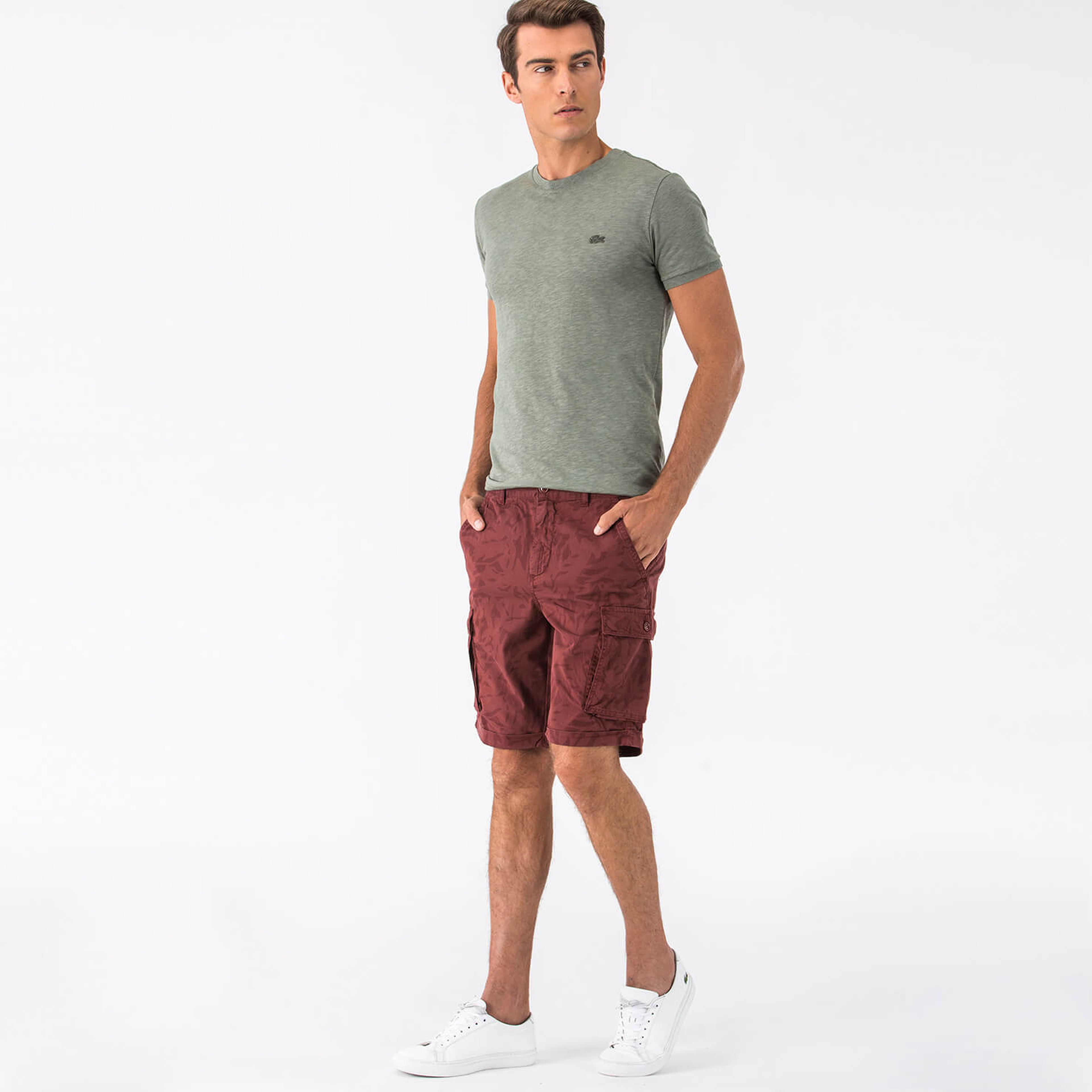 Lacoste Erkek Bordo Bermuda
