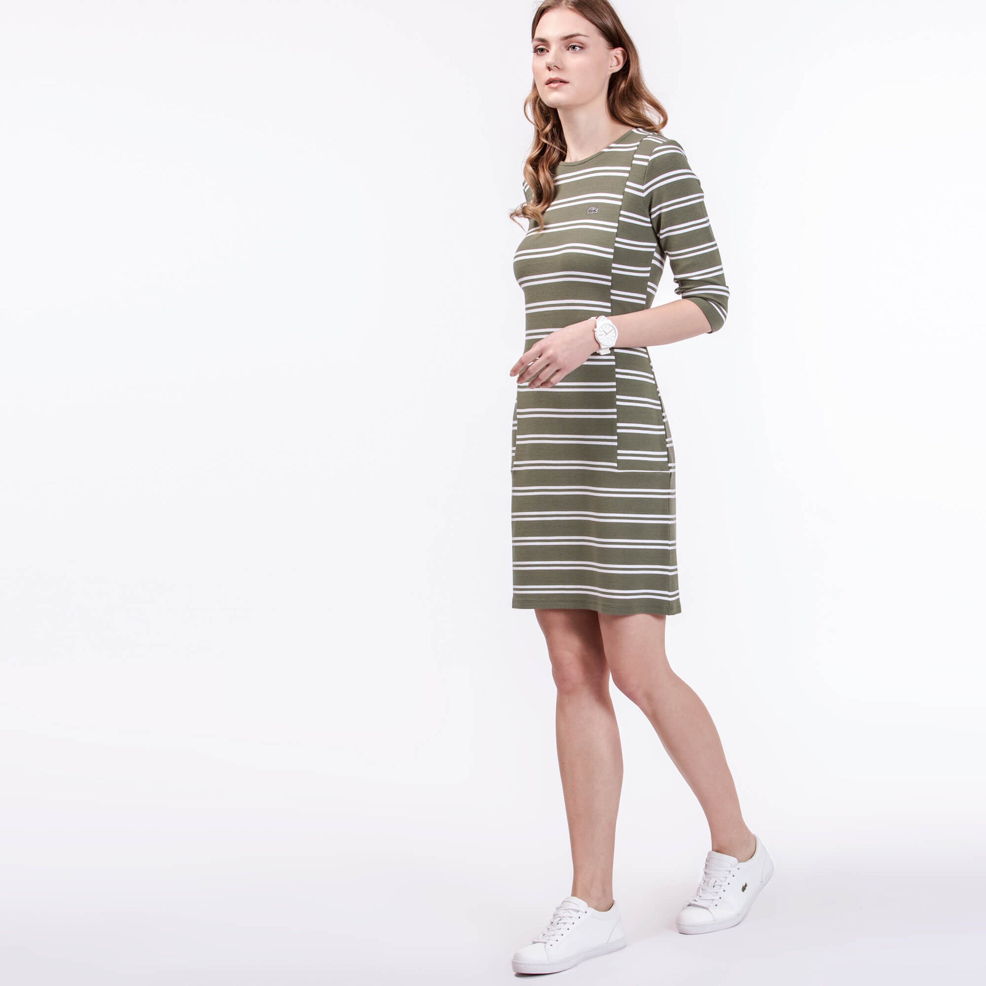 Lacoste Kadın Regular Fit Yeşil Elbise