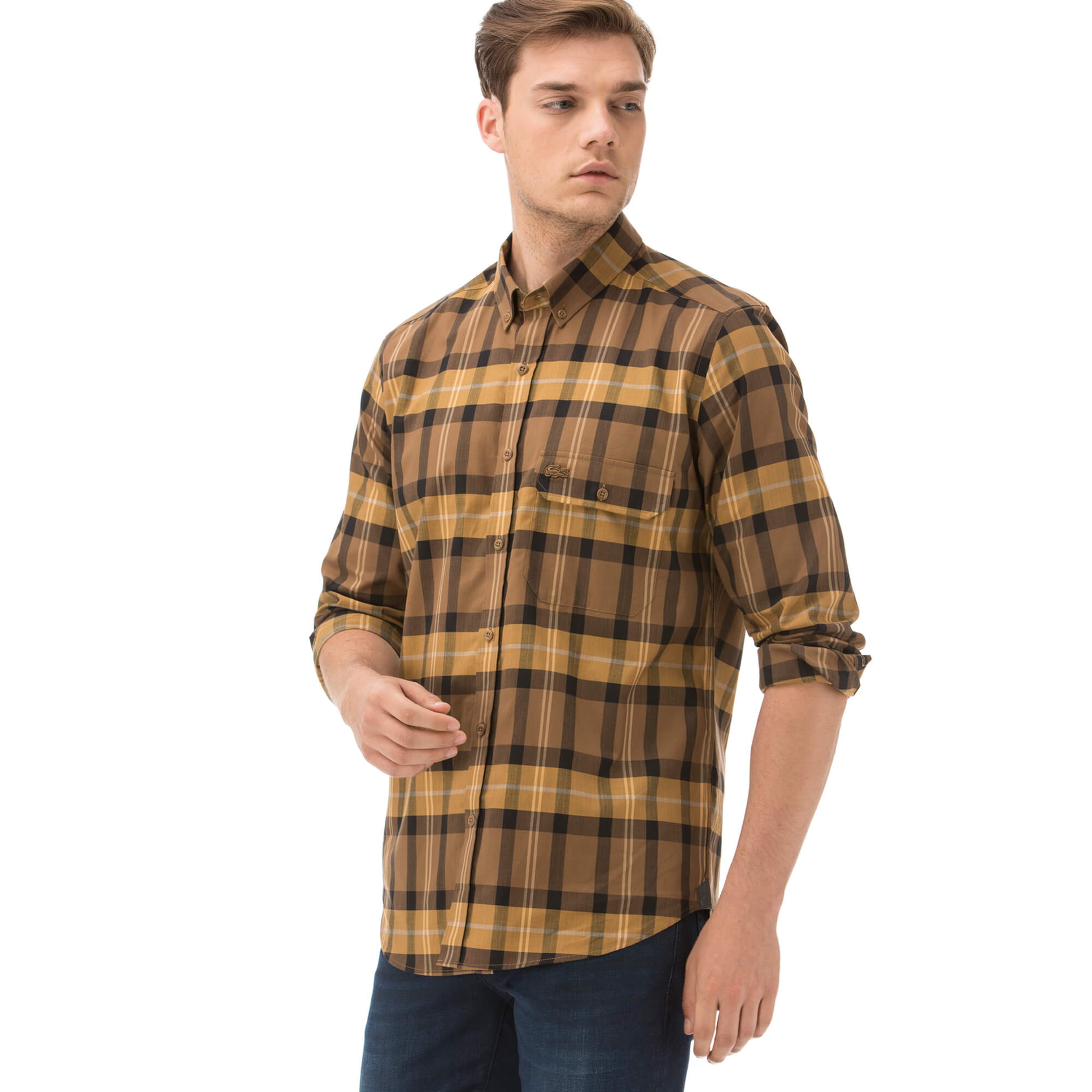 Lacoste Erkek Kahverengi Uzun Kollu Gömlek