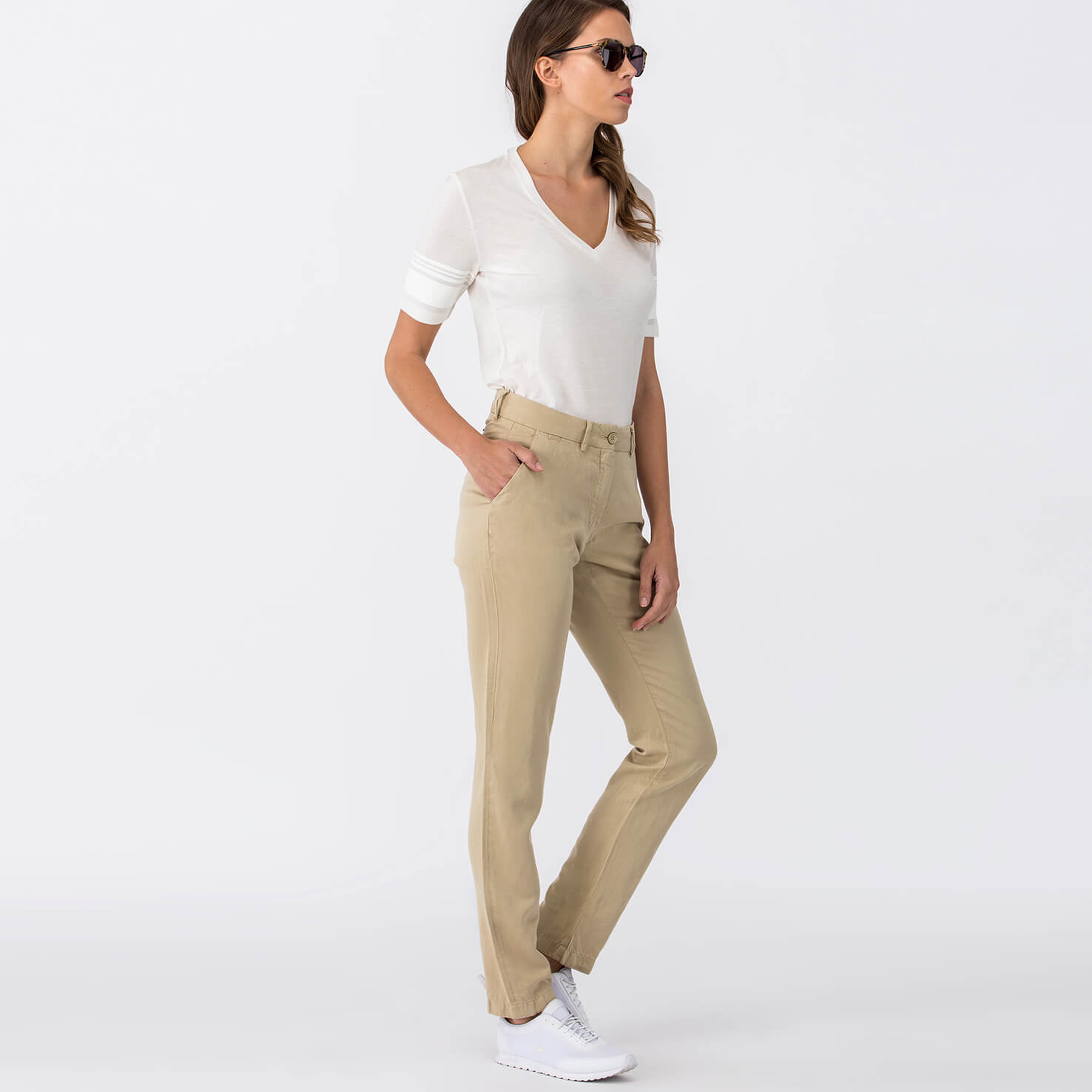 Lacoste Kadın Bej Pantolon