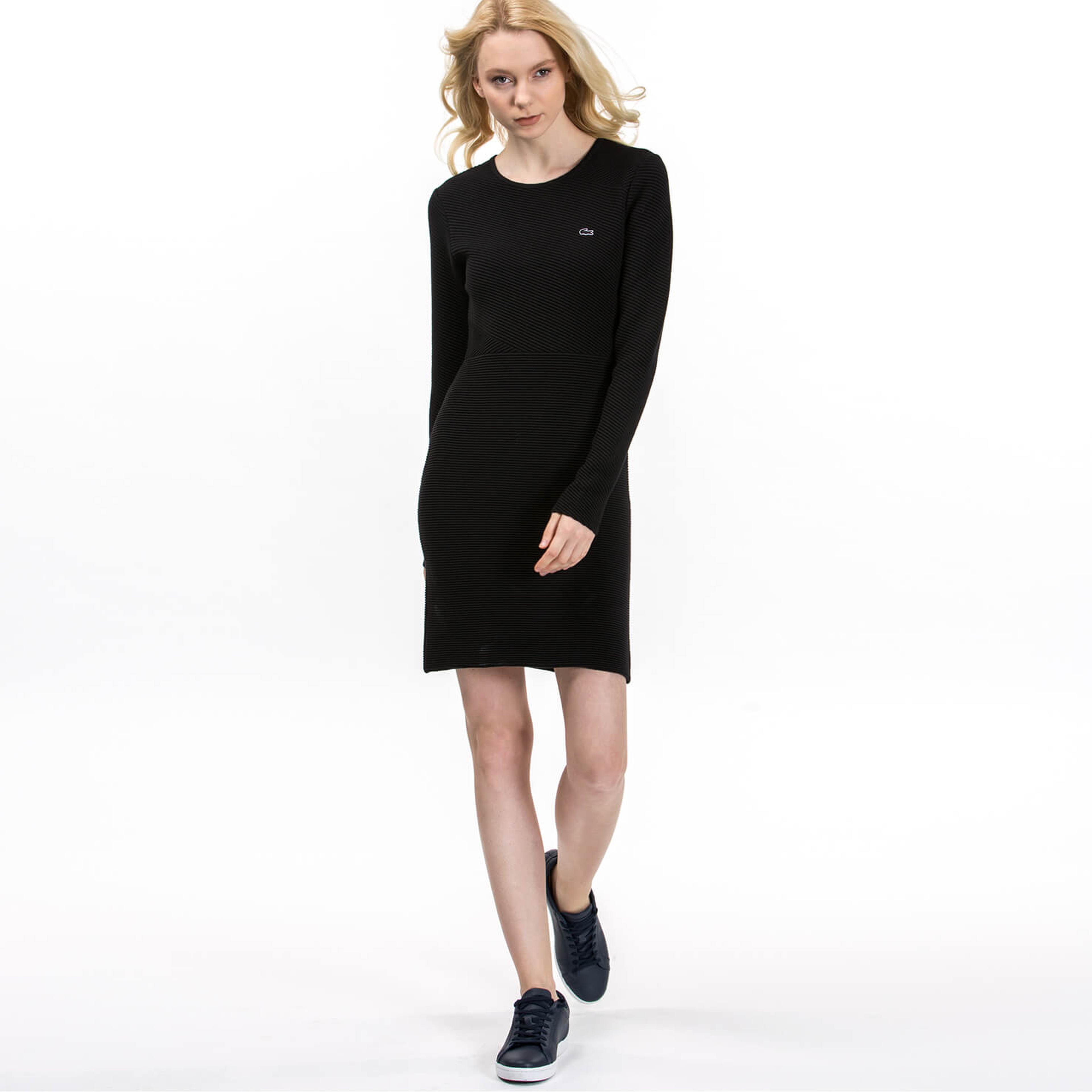 Lacoste Kadın Slim Fit Siyah Elbise