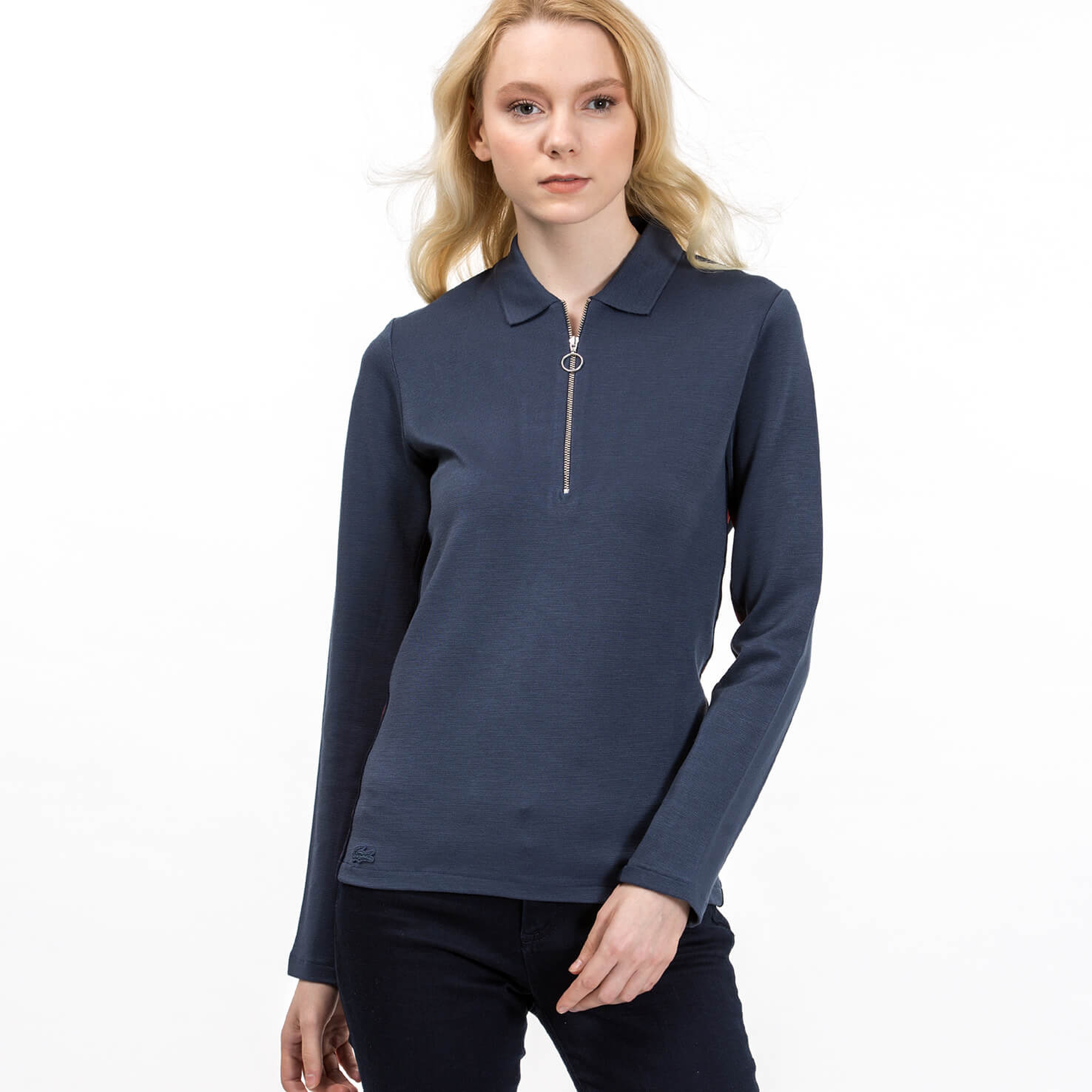 Lacoste Kadın Lacivert Uzun Kollu Polo