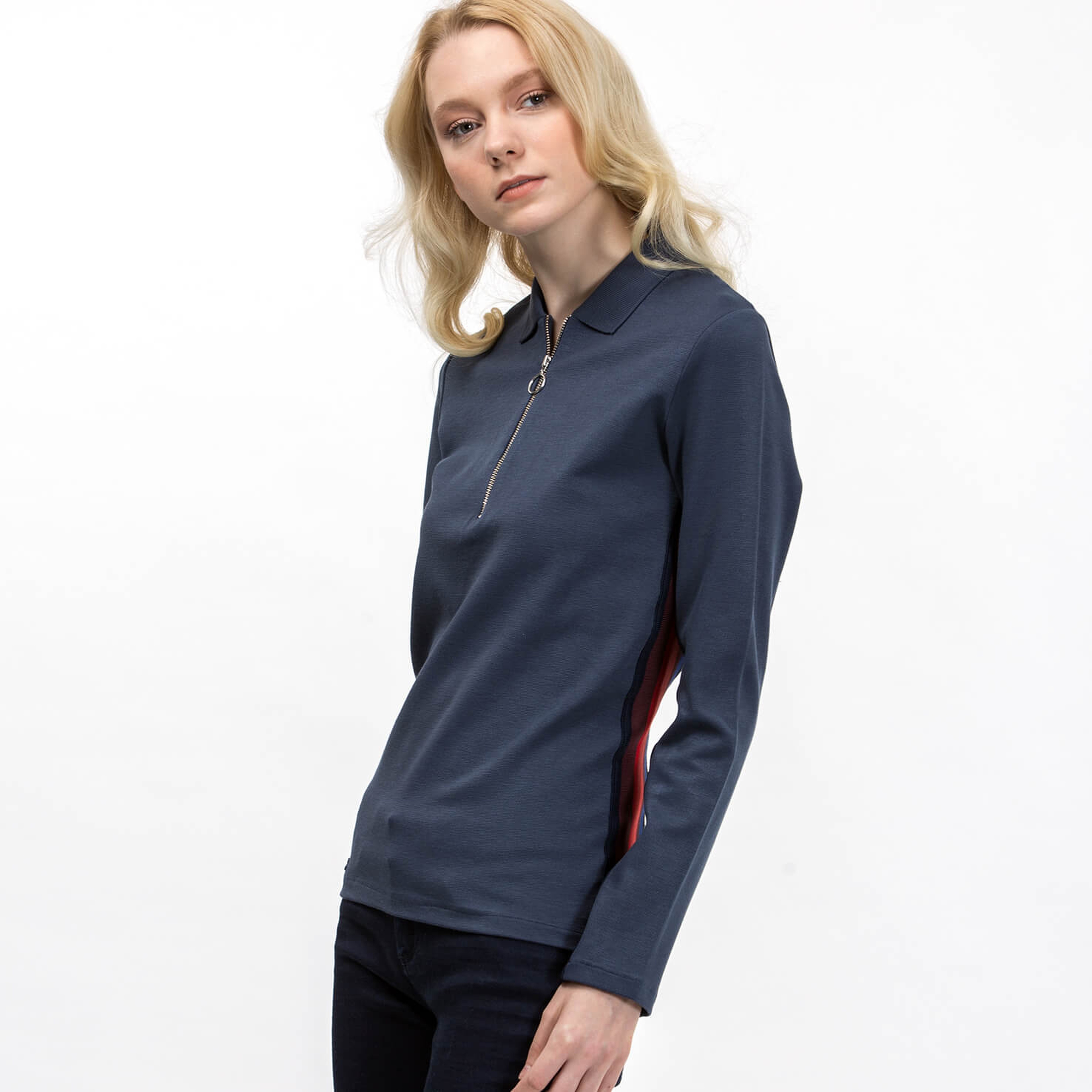 Lacoste Kadın Lacivert Uzun Kollu Polo