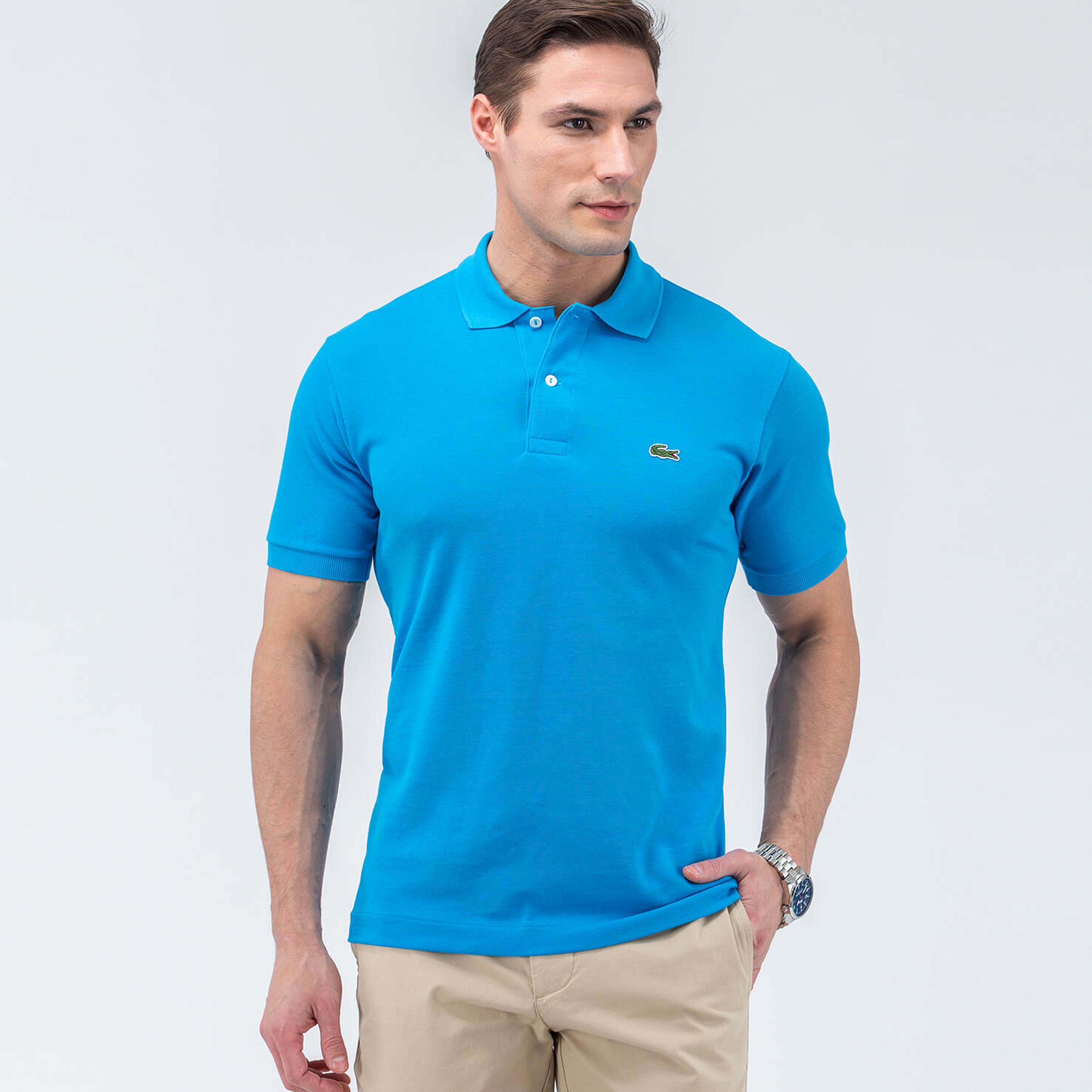 Lacoste Erkek Mavi L1212 Klasik Fit Polo