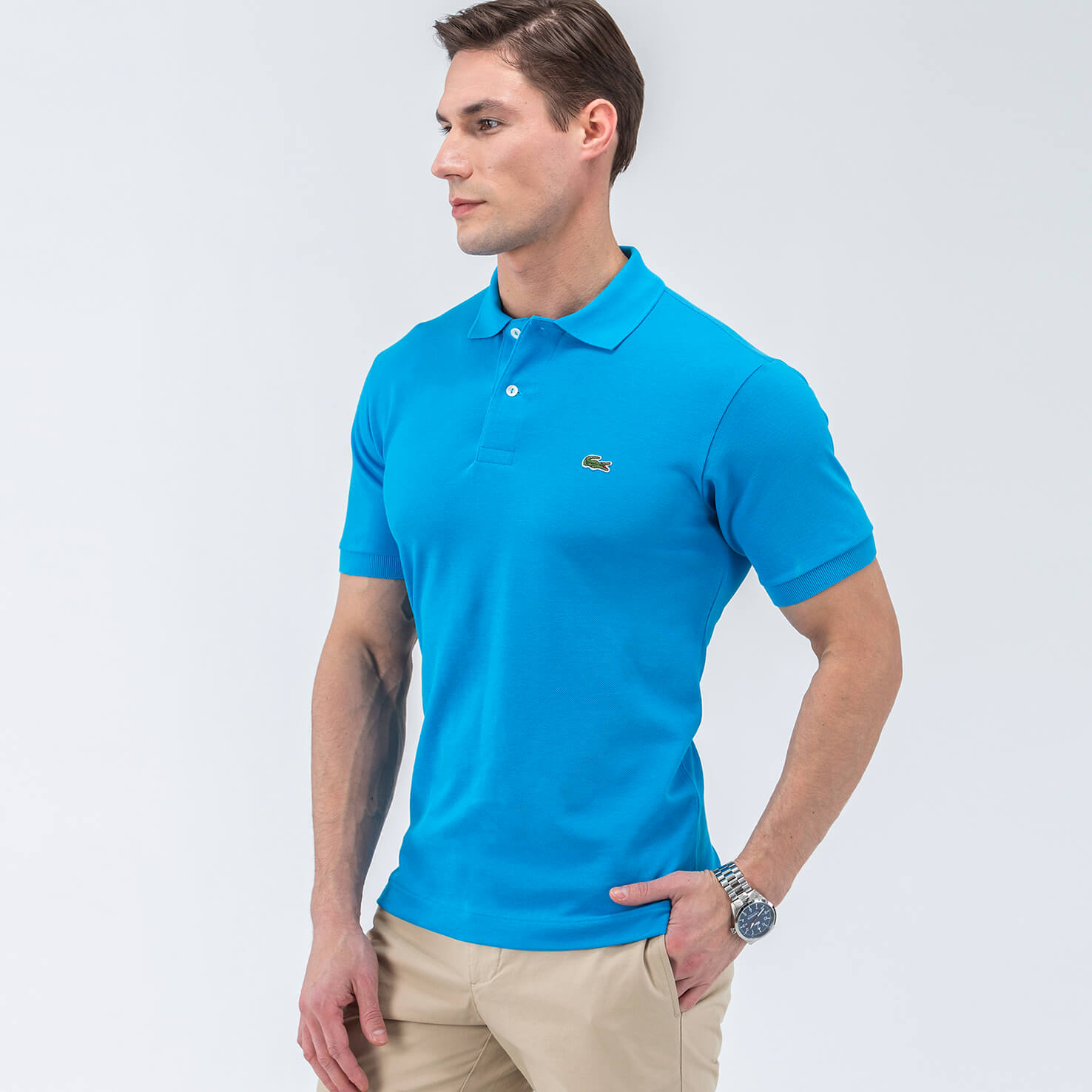Lacoste Erkek Mavi L1212 Klasik Fit Polo