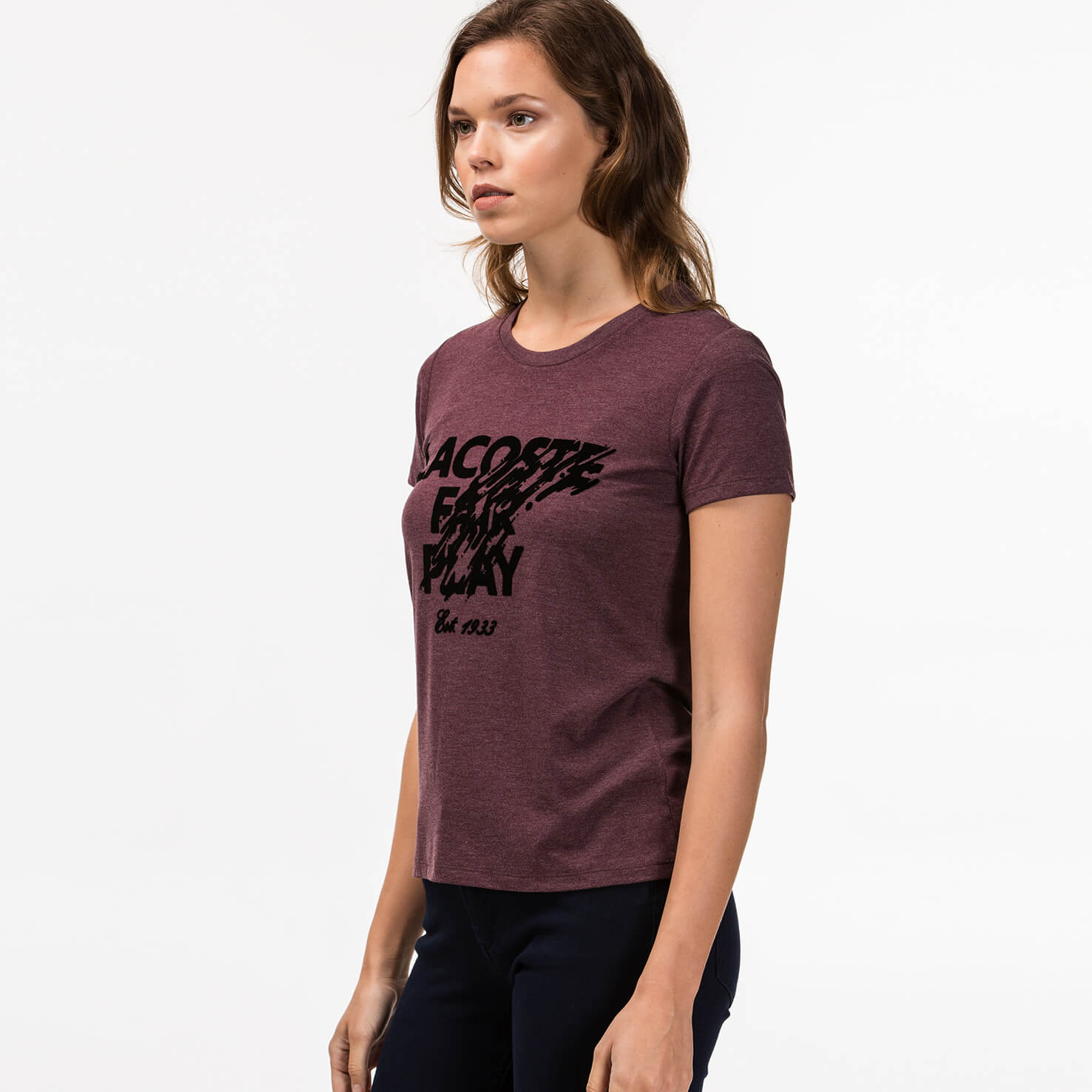 Lacoste Kadın Bordo T-Shirt