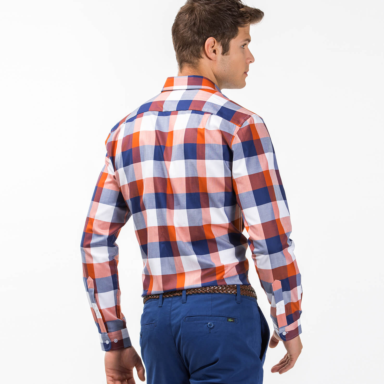 Lacoste Erkek Lacivert Slim Fit Uzun Kollu Gömlek