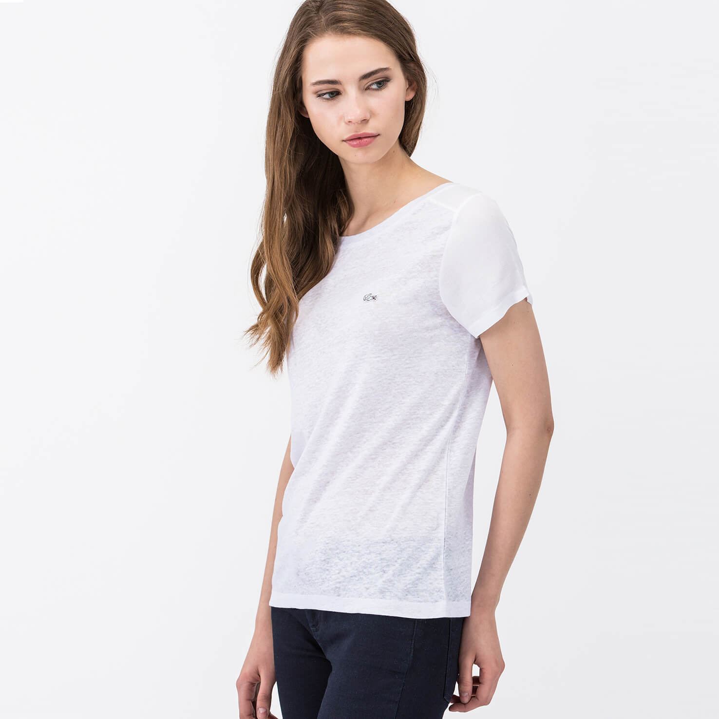 Lacoste Beyaz Kısa Kollu Kadın Tshirt