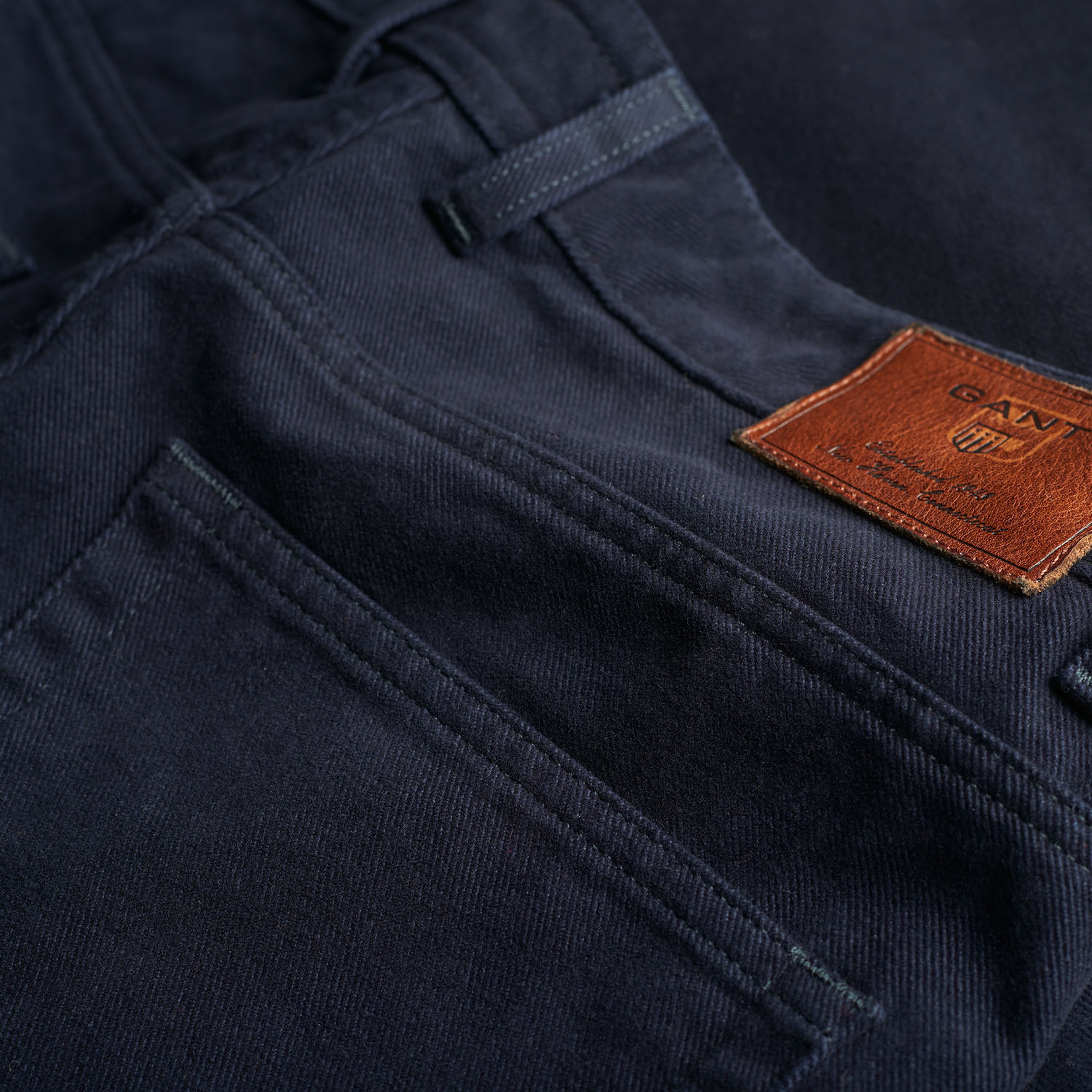 Gant Erkek Lacivert Regular Fit Jean Pantolon