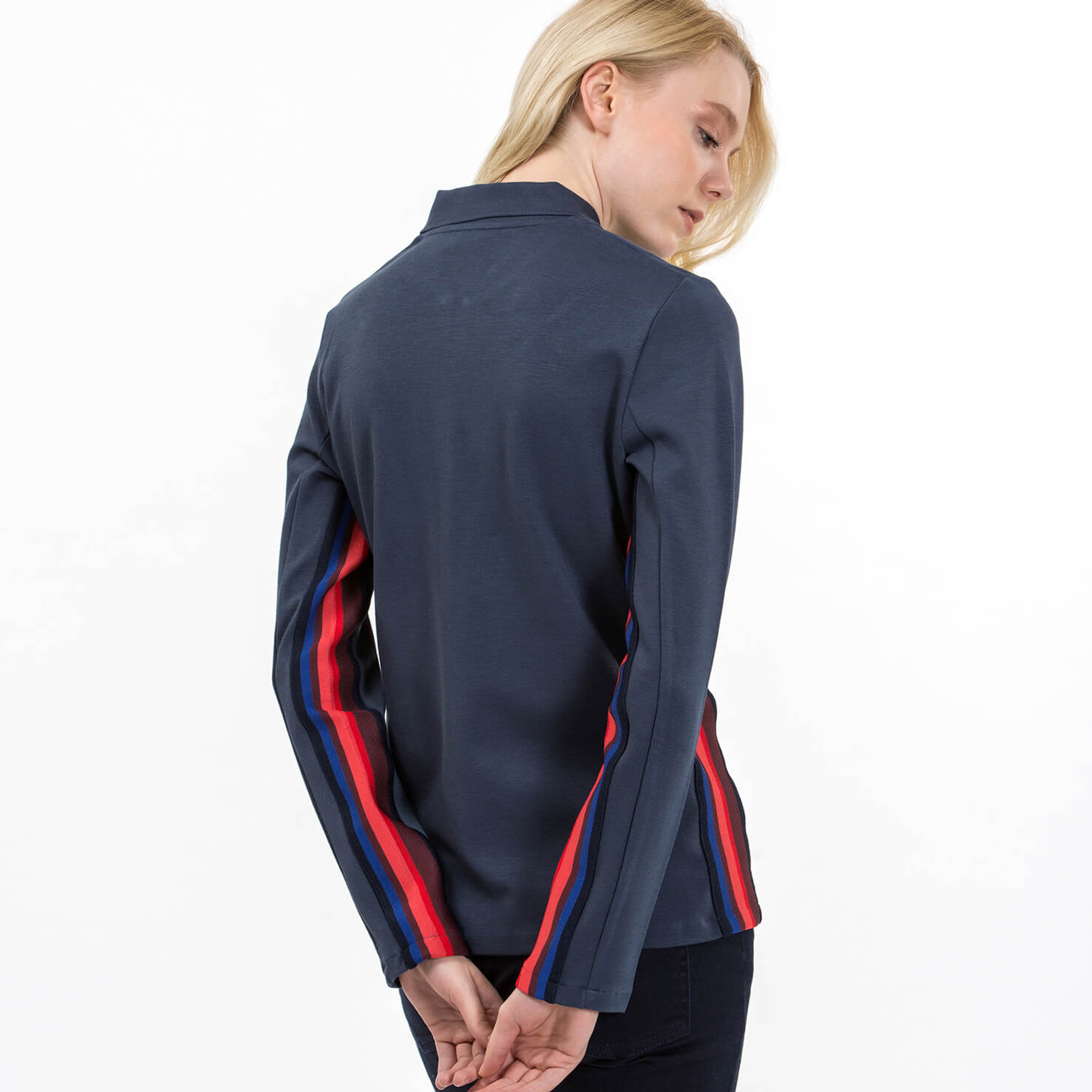 Lacoste Kadın Lacivert Uzun Kollu Polo