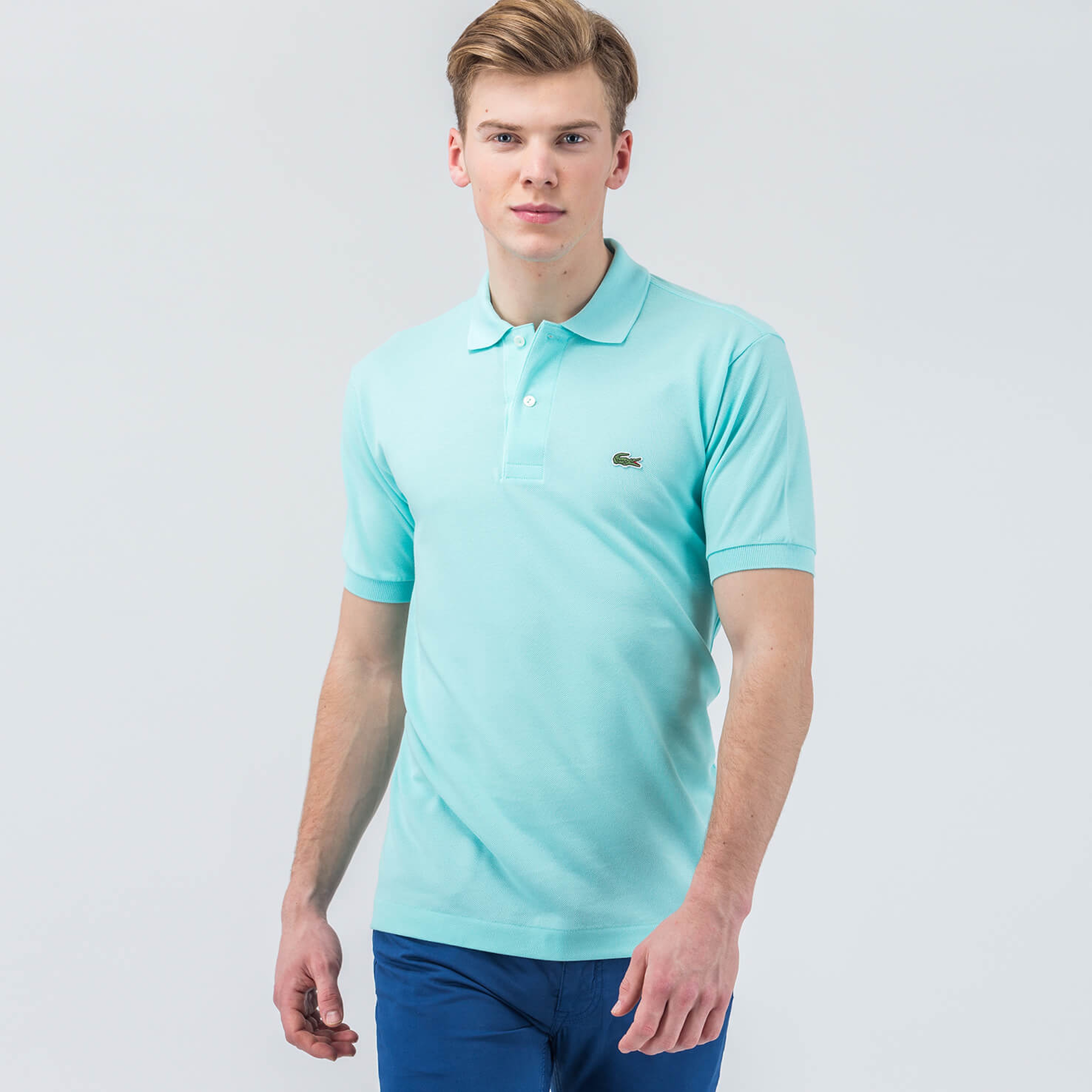 Lacoste Erkek Mavi L1212 Klasik Fit Polo