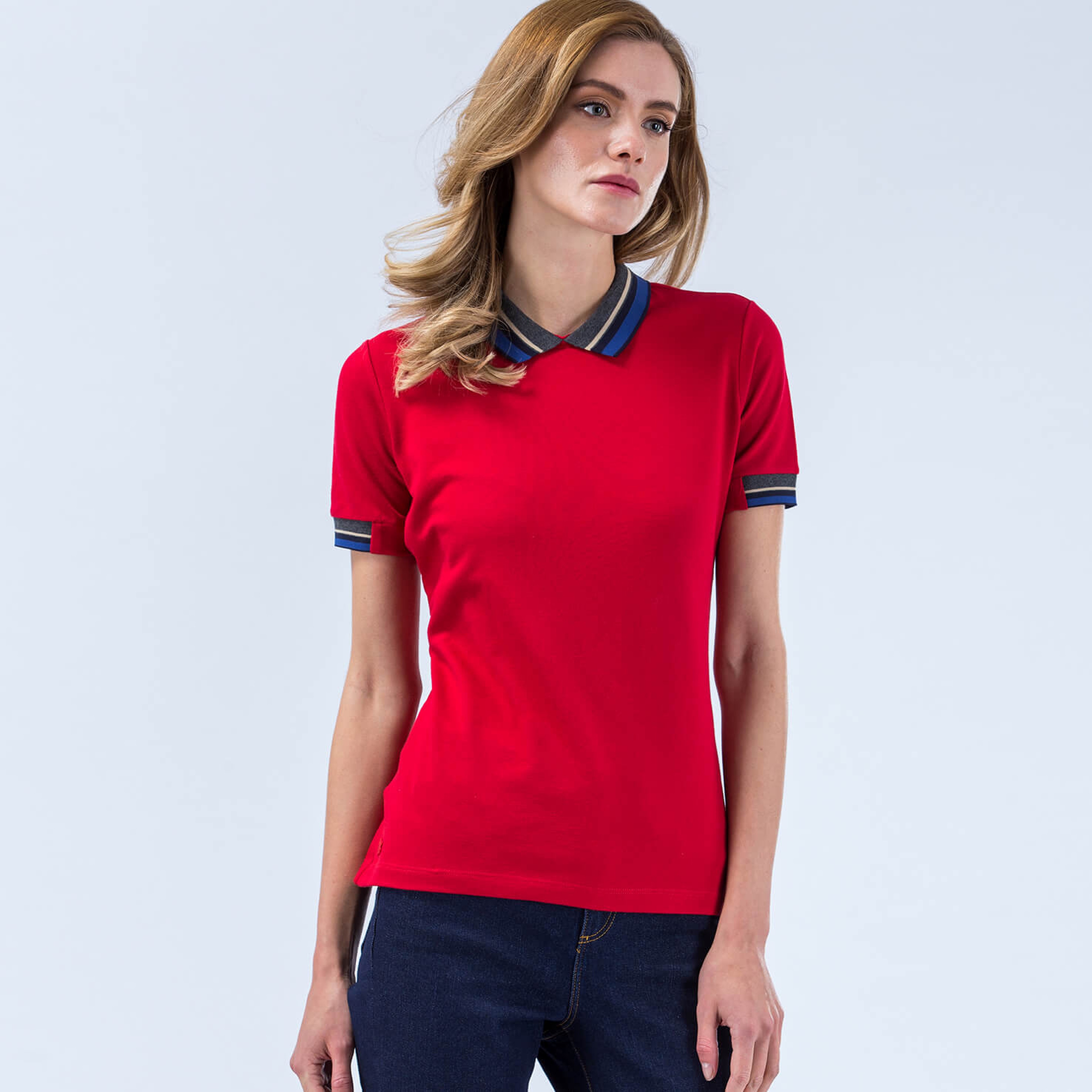 Lacoste Kadın Kırmızı Slim Fit Polo