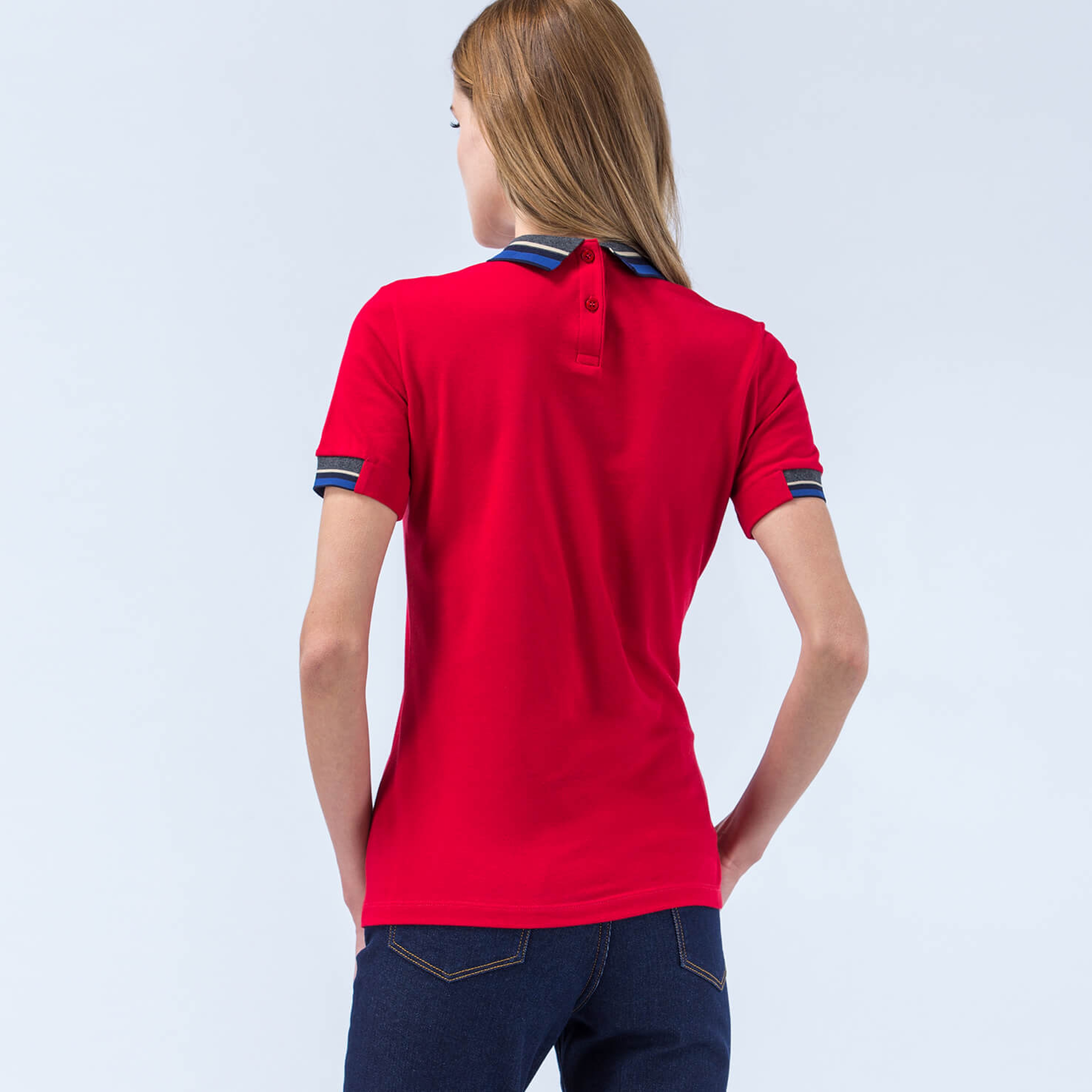 Lacoste Kadın Kırmızı Slim Fit Polo