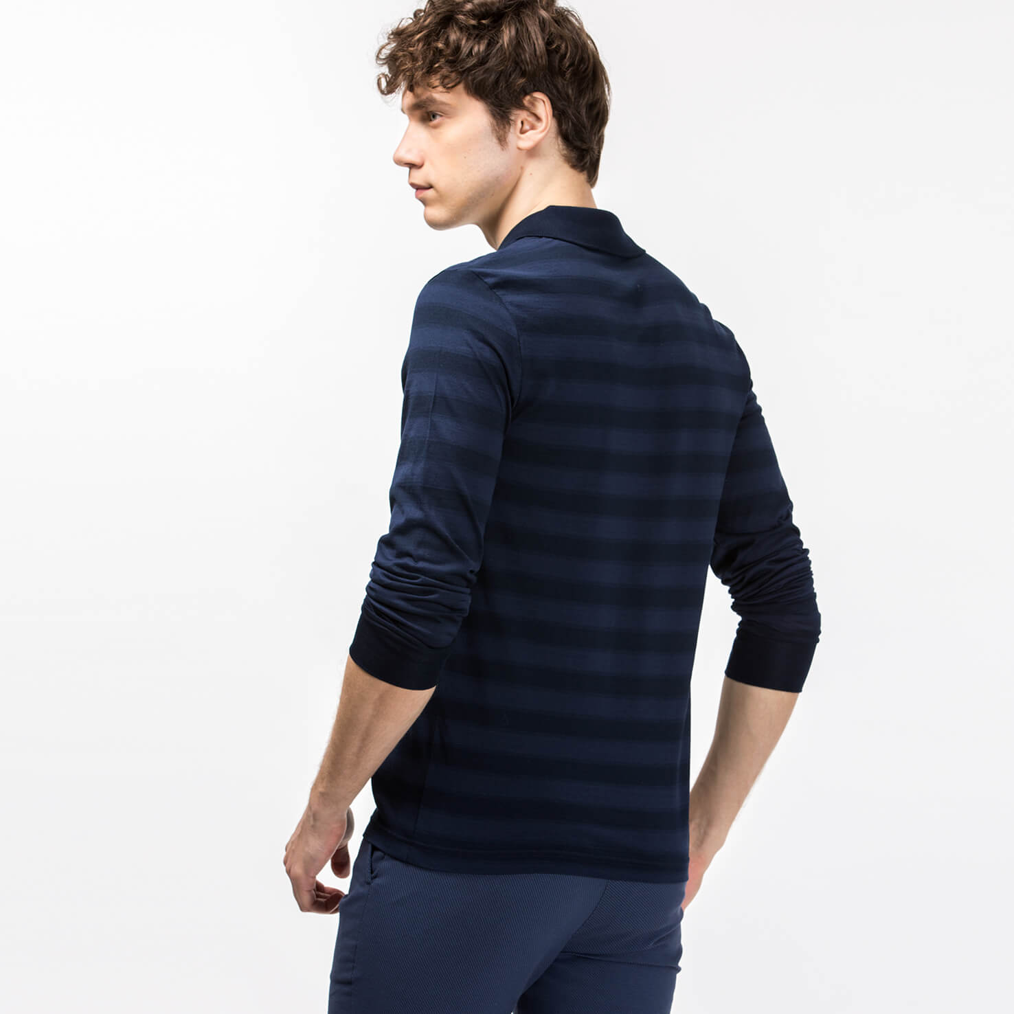 Lacoste Erkek Lacivert Regular Fit Uzun Kollu Polo