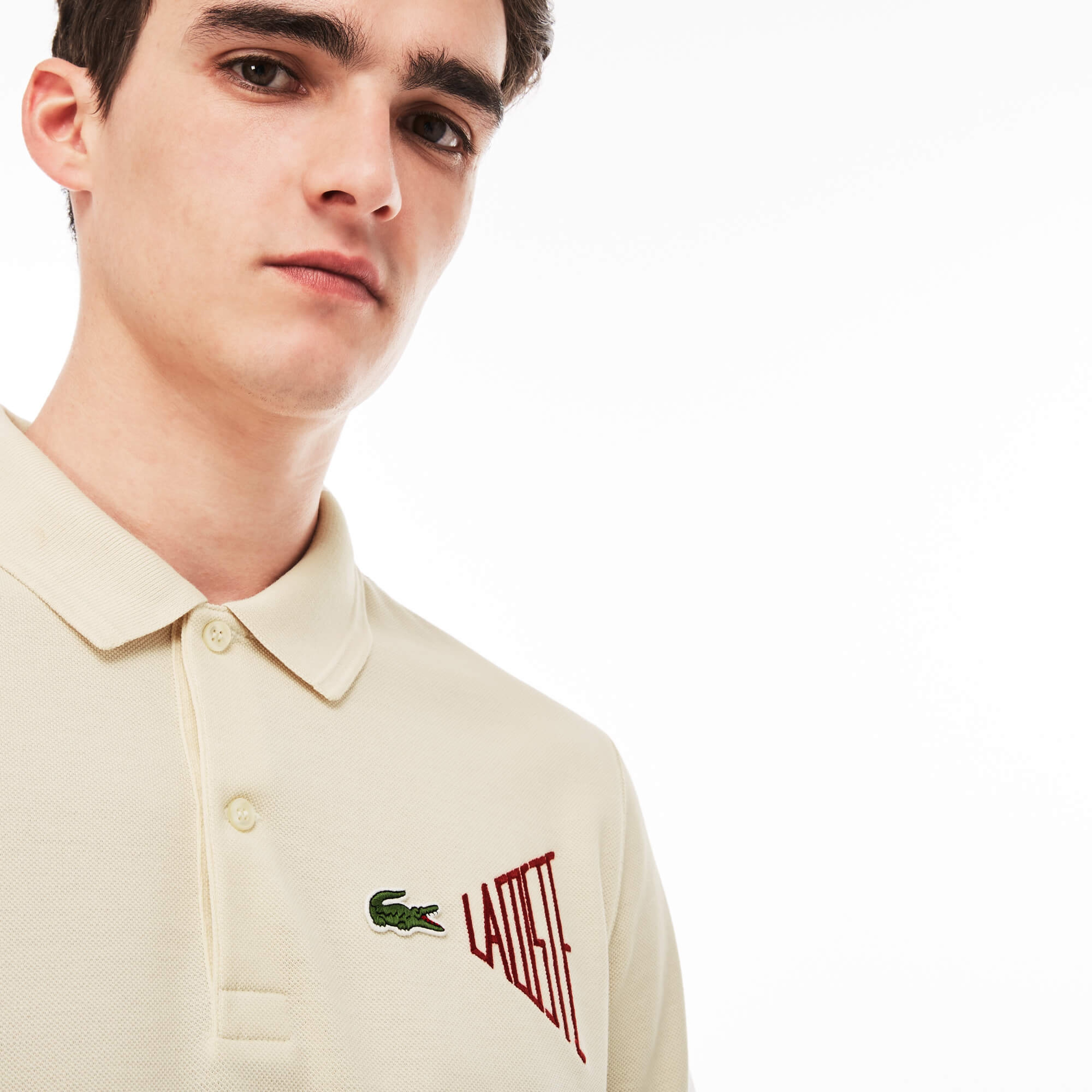 Lacoste Erkek Krem Regular Fit Kısa Kollu Polo