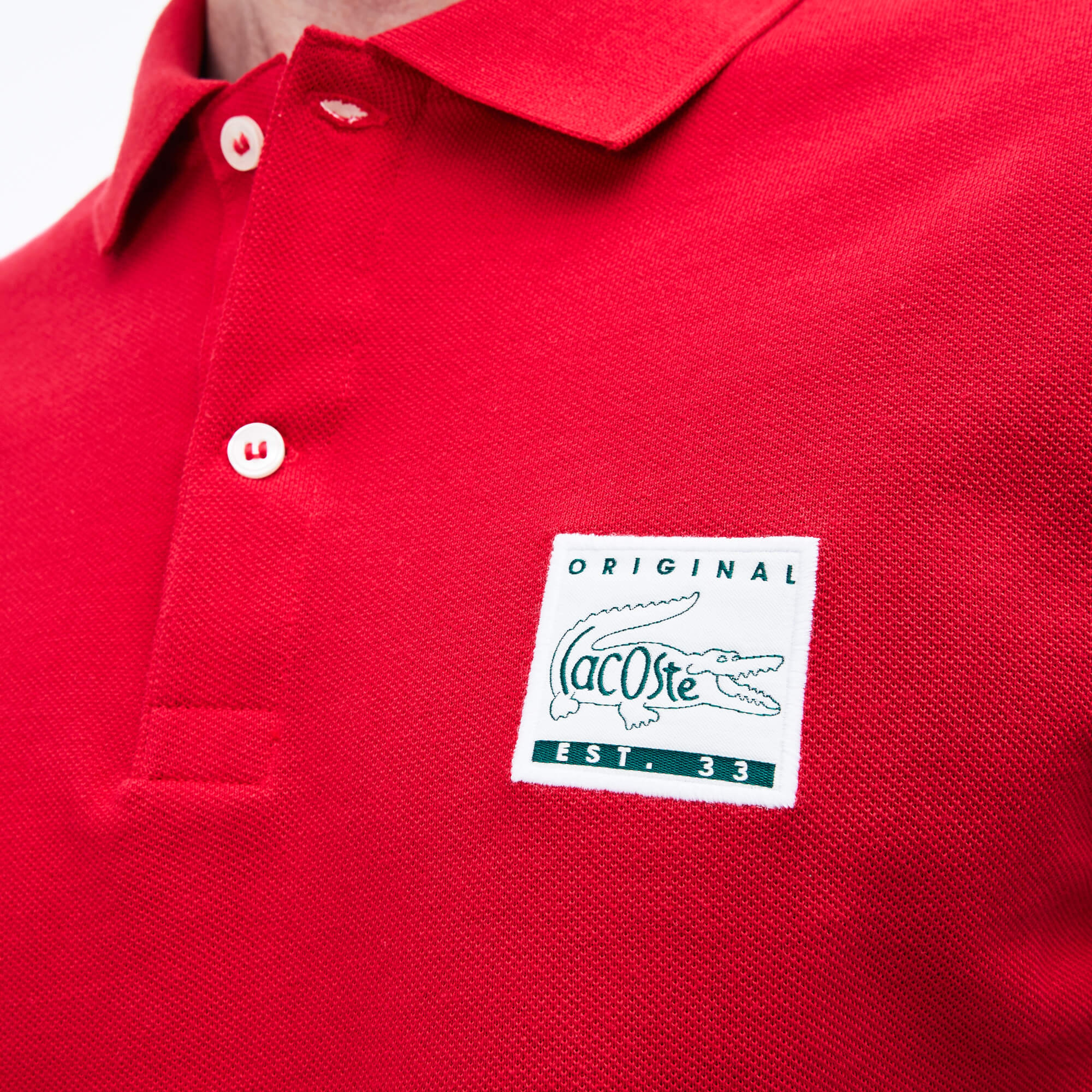 Lacoste Erkek Kırmızı Regular Fit Kısa Kollu Polo