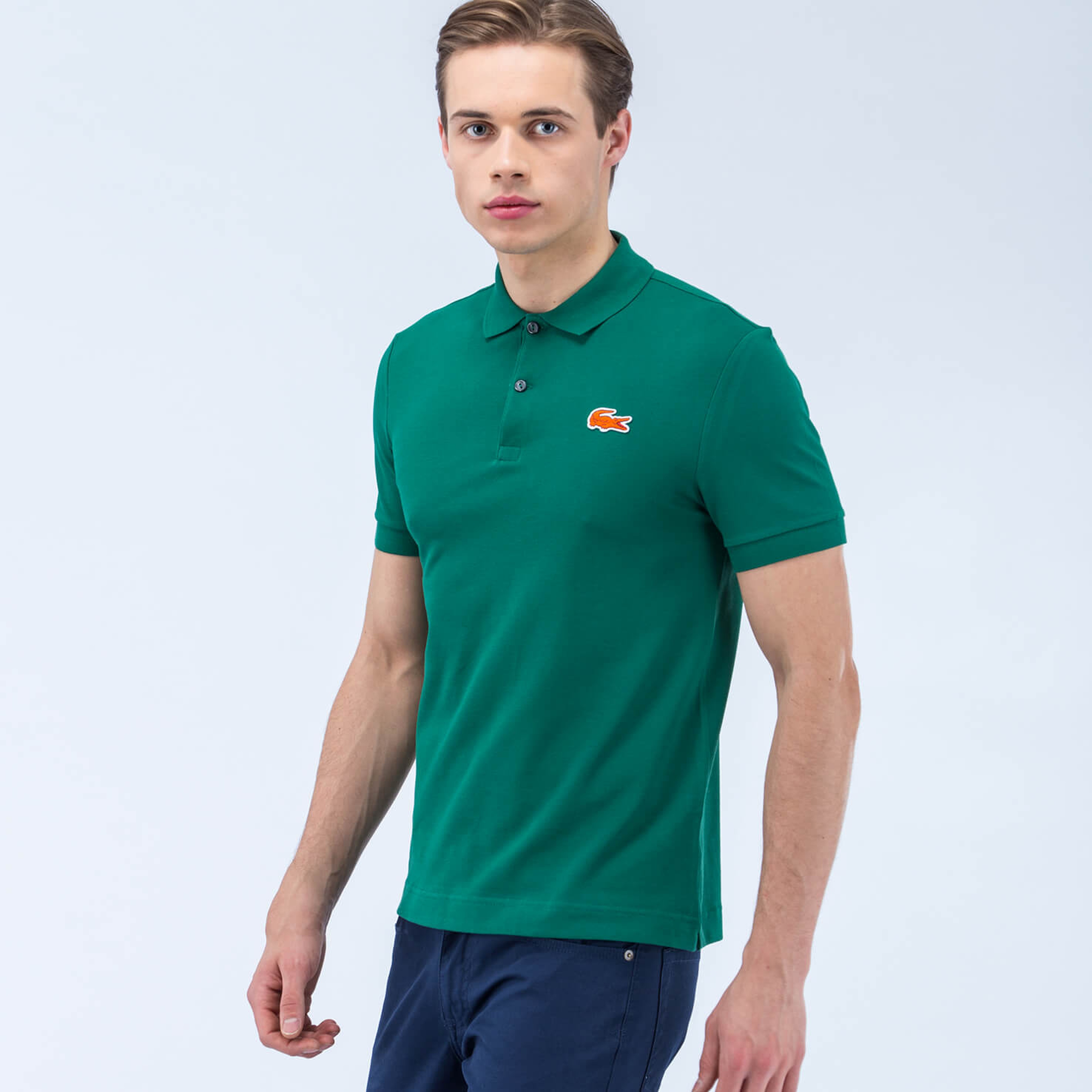 Lacoste Erkek Yeşil Slim Fit Kısa Kollu Polo