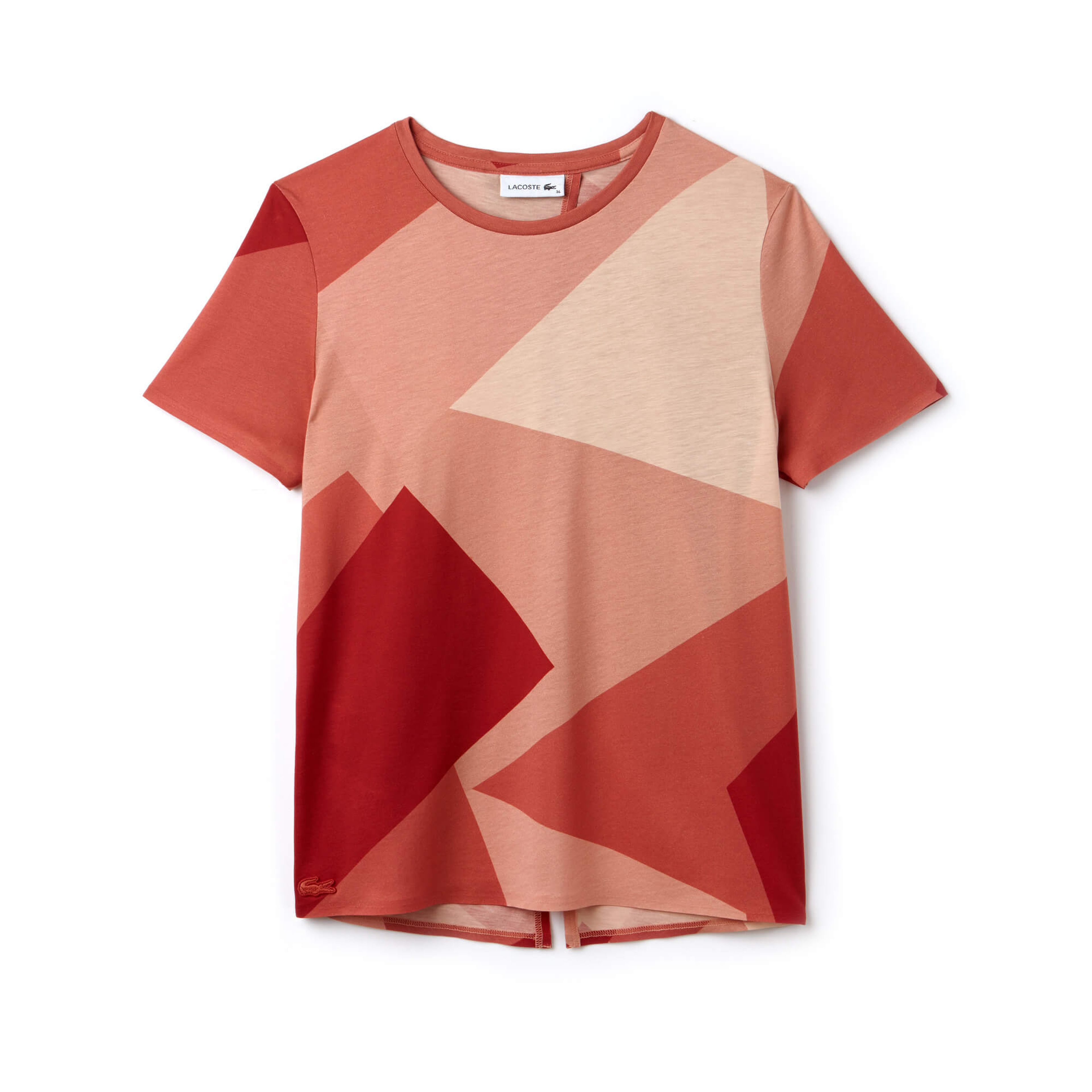 Lacoste Kadın Pembe Kısa Kollu Arkası Açık T-Shirt