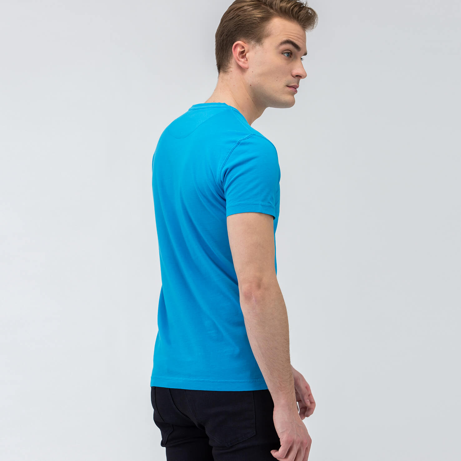 Lacoste Kısa Kollu Erkek Mavi Tshirt