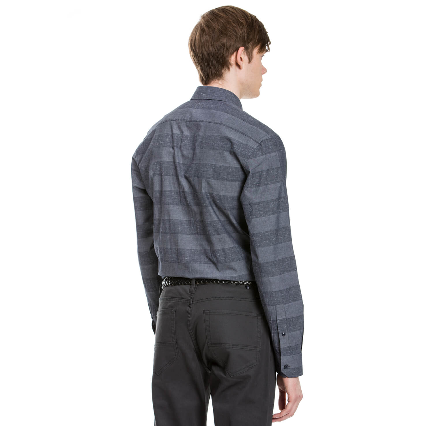 Nautica Erkek Lacivert Uzun Kollu Slim Fit Gömlek