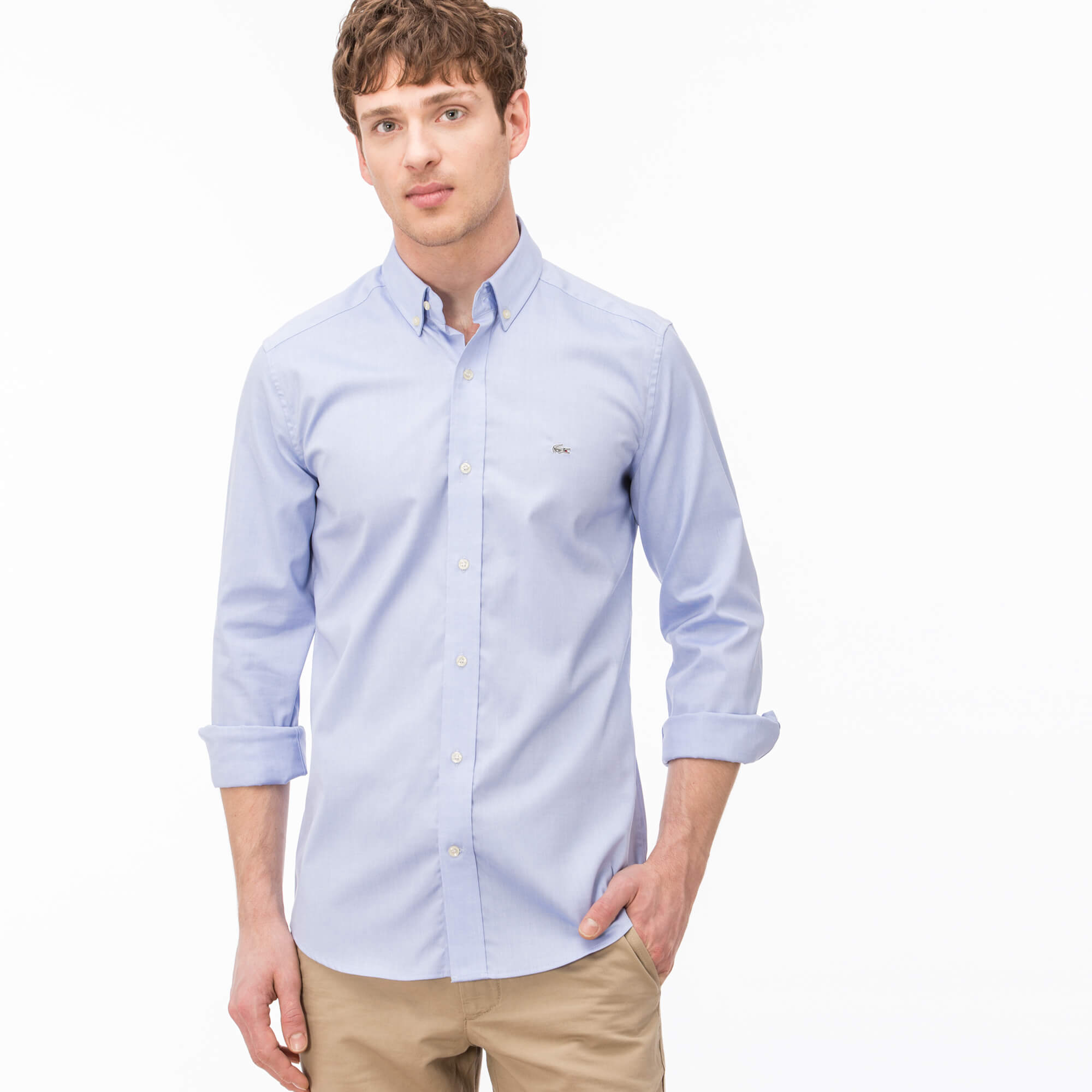 Lacoste Erkek Mavi Slim Gömlek