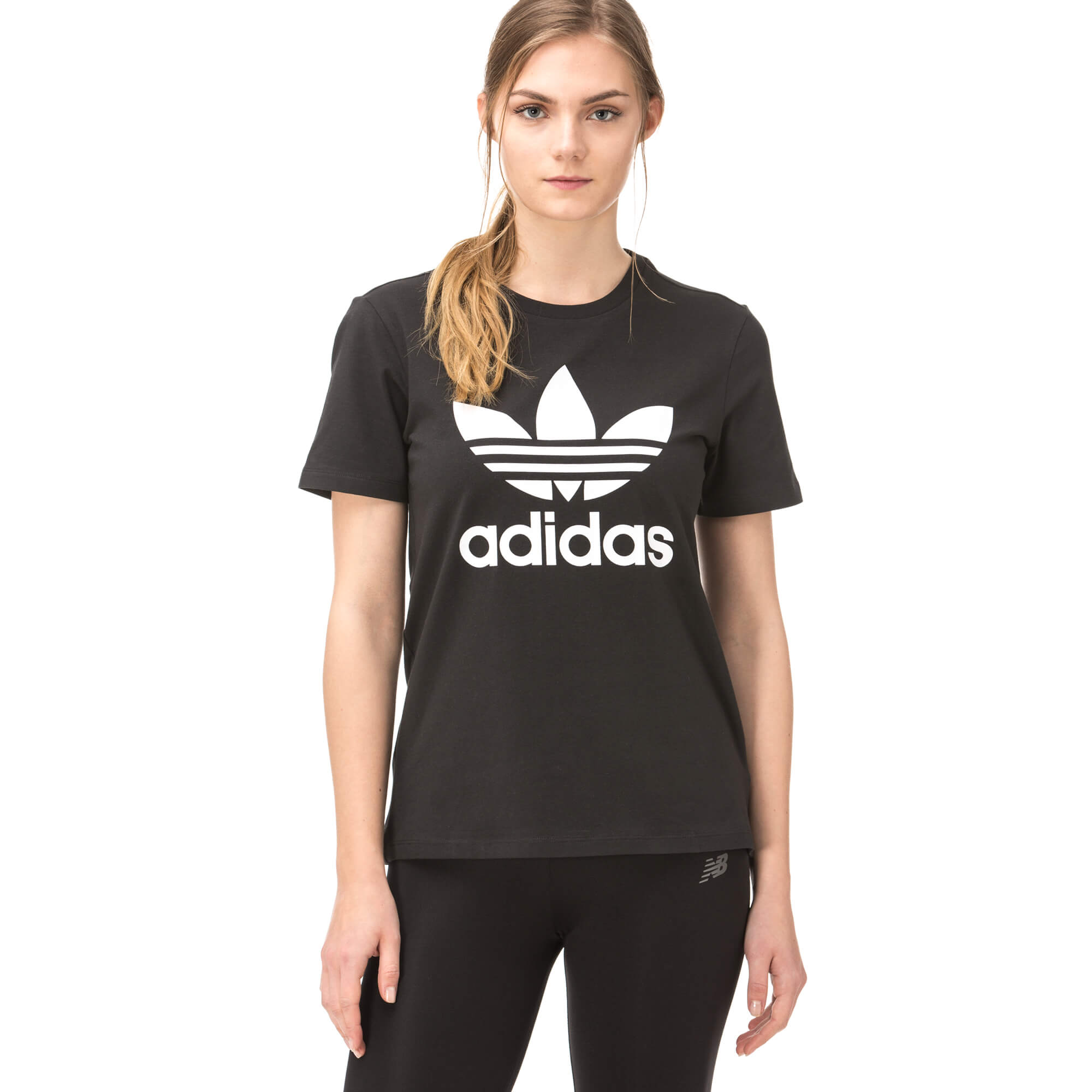 adidas Trefoil Tee Kadın Siyah T-Shirt