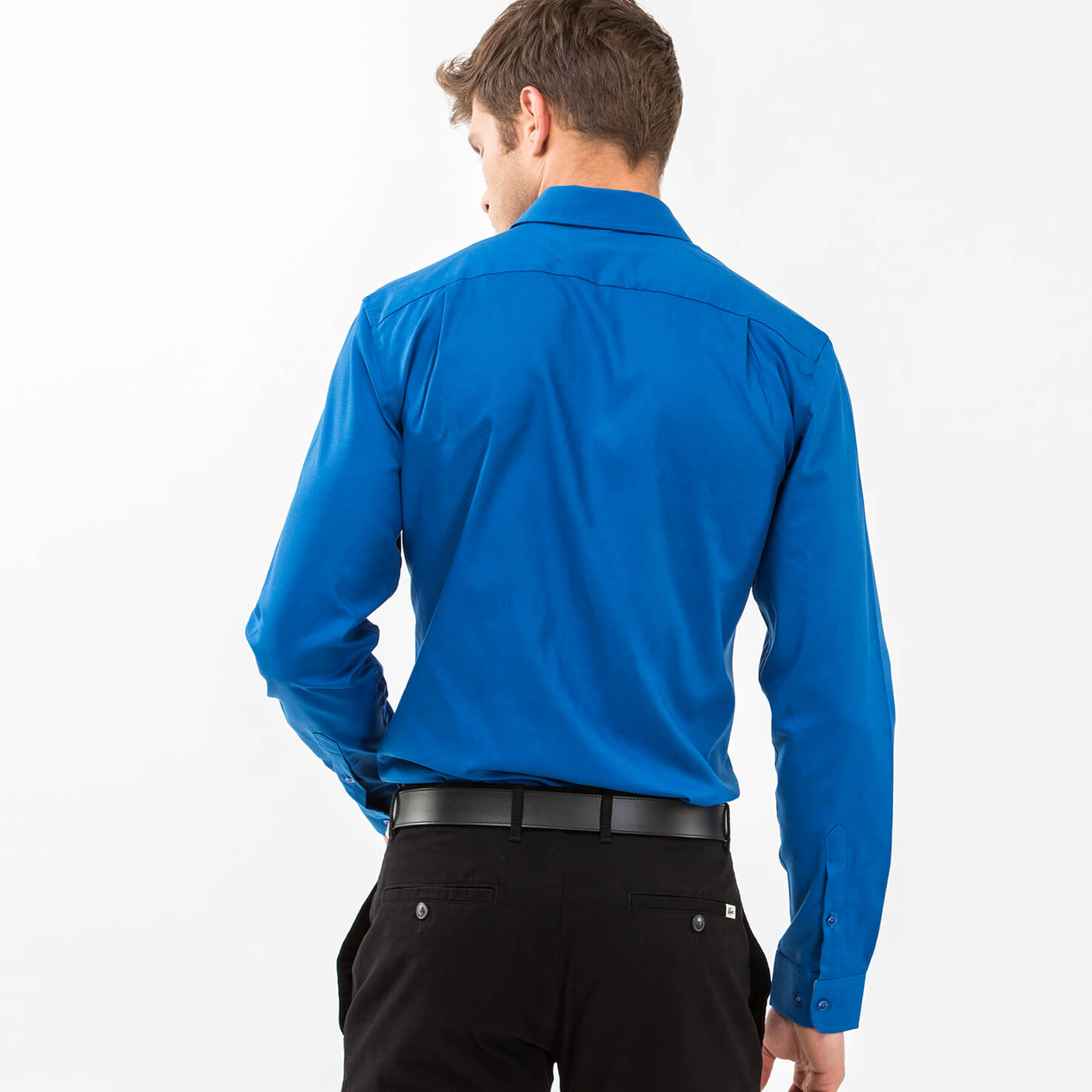 Lacoste Erkek Lacivert Slim Fit Uzun Kollu Gömlek