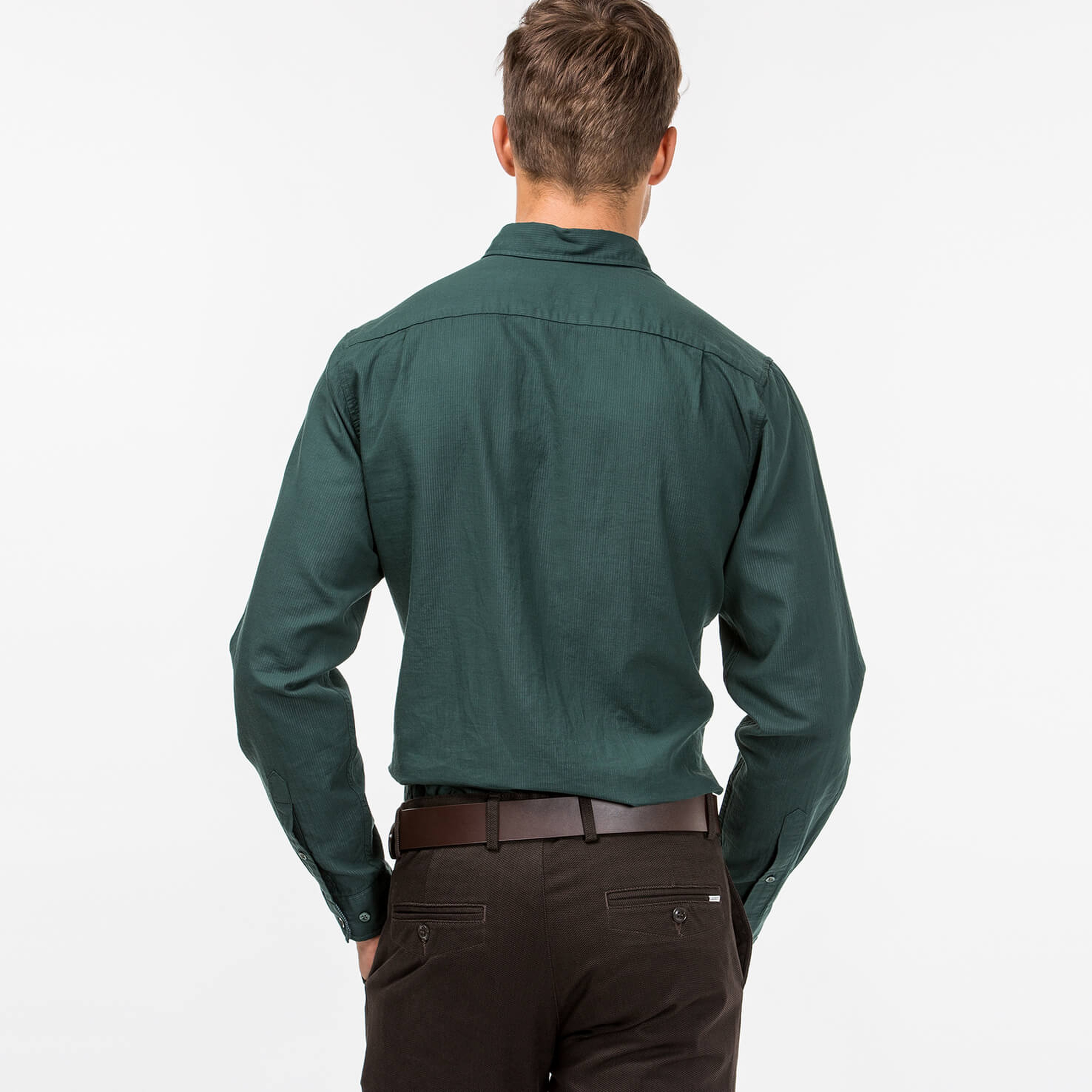 Lacoste Erkek Yeşil Regular Fit Uzun Kollu Gömlek