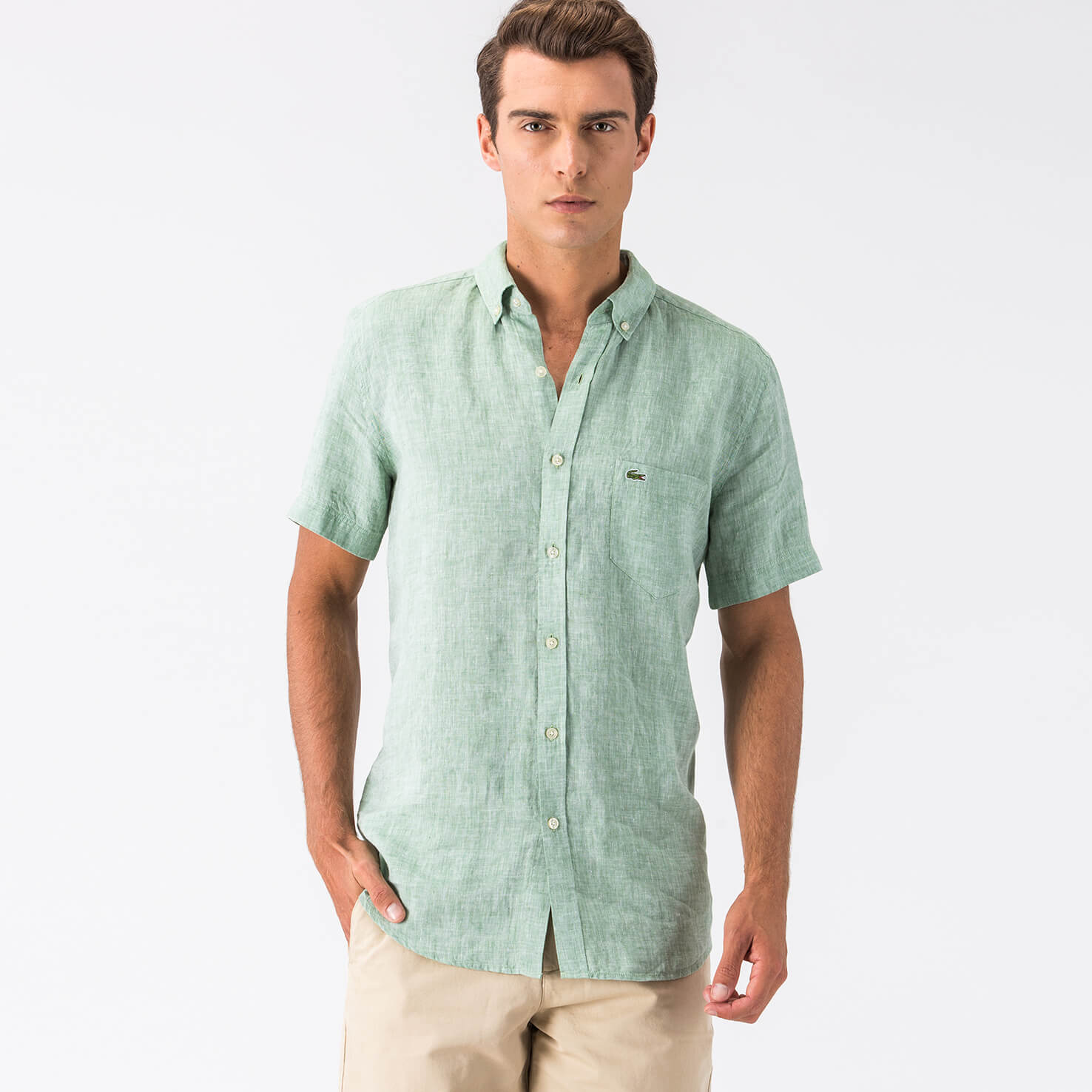 Lacoste Erkek Yeşil Gömlek